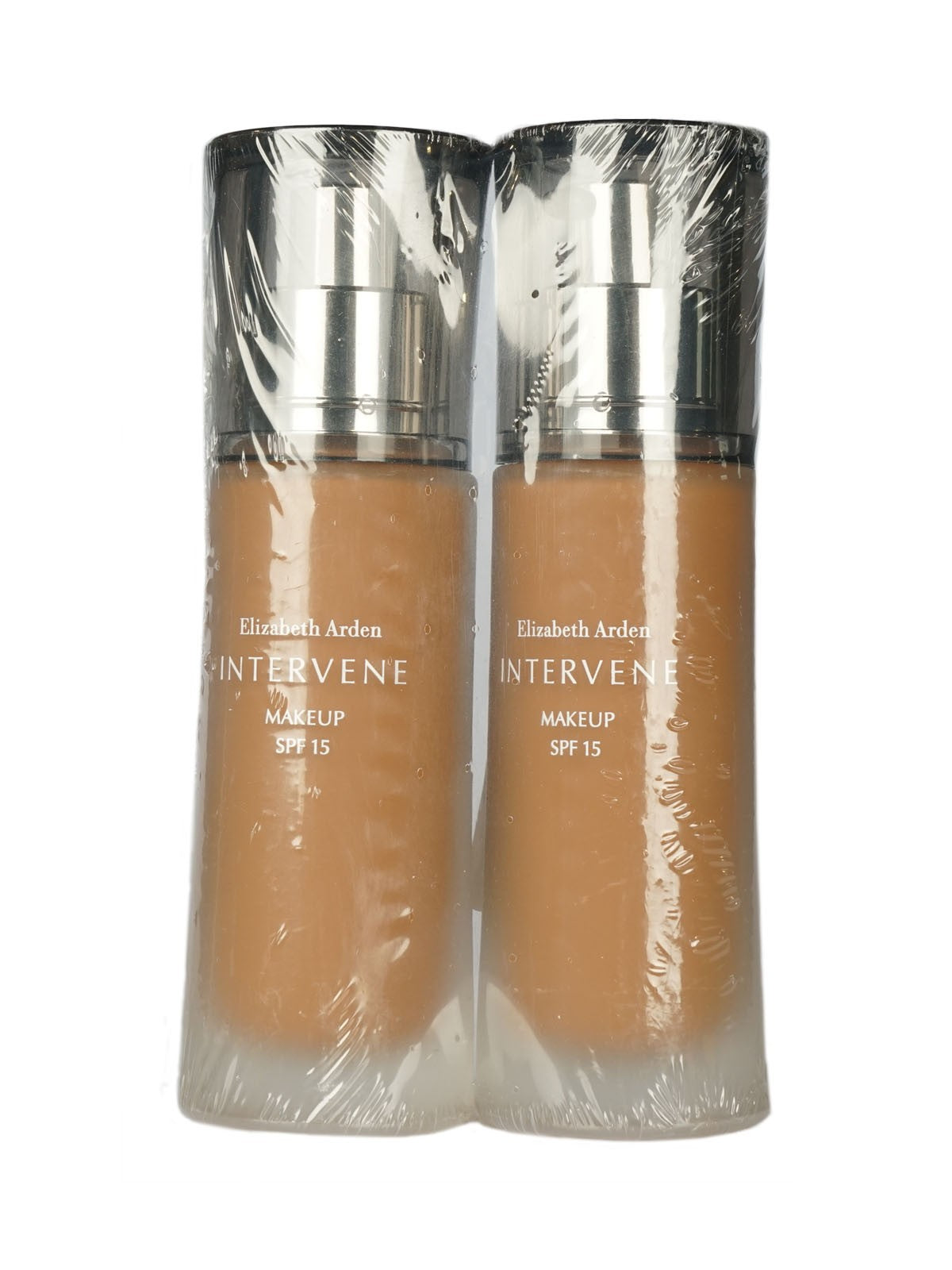 Elizabeth Arden Intervene Makeup SPF 15 # 16 Soft Cocoa 1 OZ Set of 2