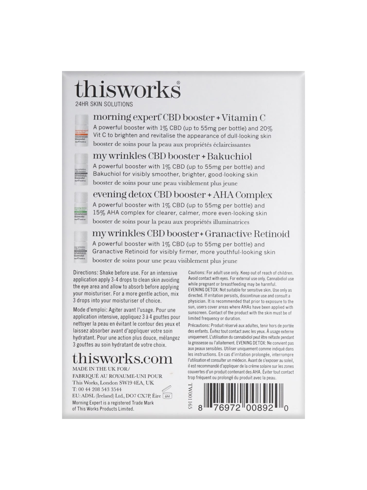 ThisWorks 24hr Skin Solutions CBD Starter Kit 0.14 OZ 4 Pack
