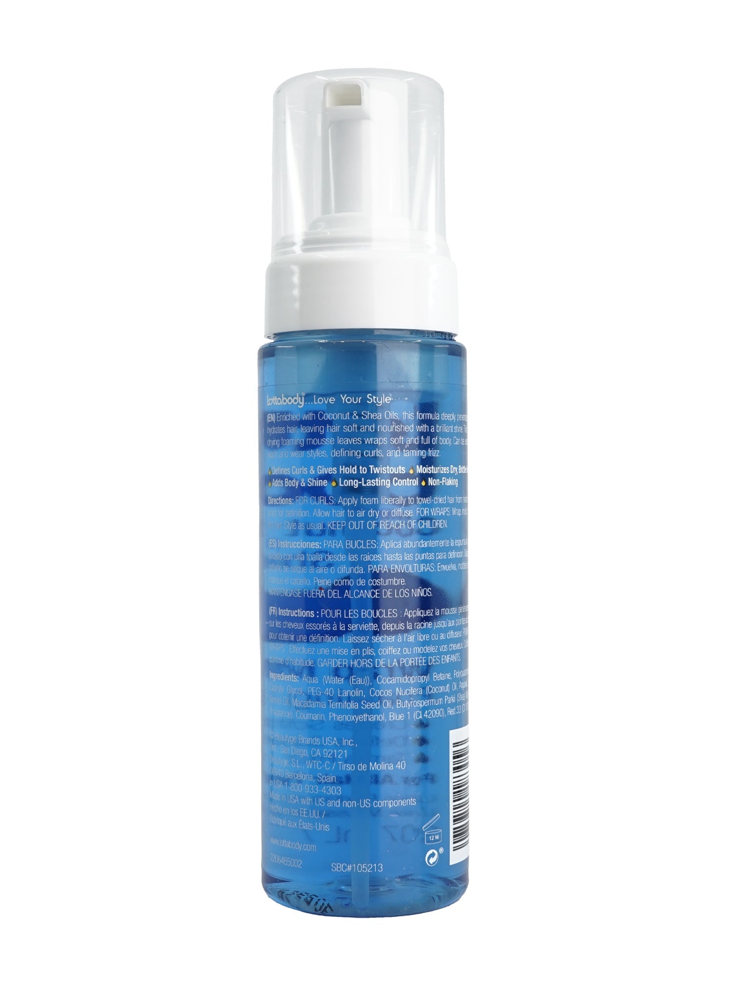 Lotta Body Coconut & Shea Oil Wrap Me Foaming Mousse 7 OZ 4 Pack
