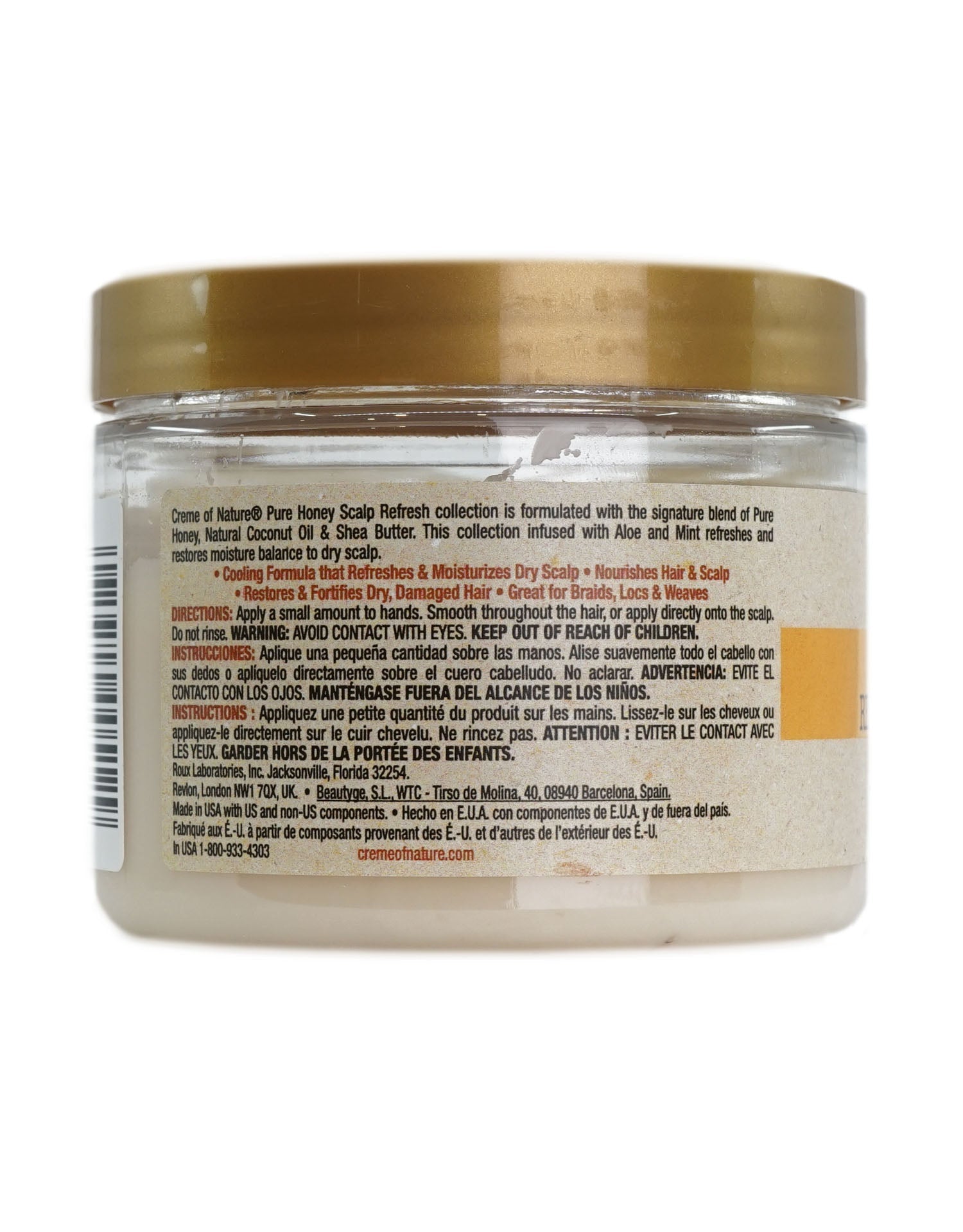 Creme of Nature Pure Honey Restorative Daily Scalp Cream 4.7 OZ 4 Pack