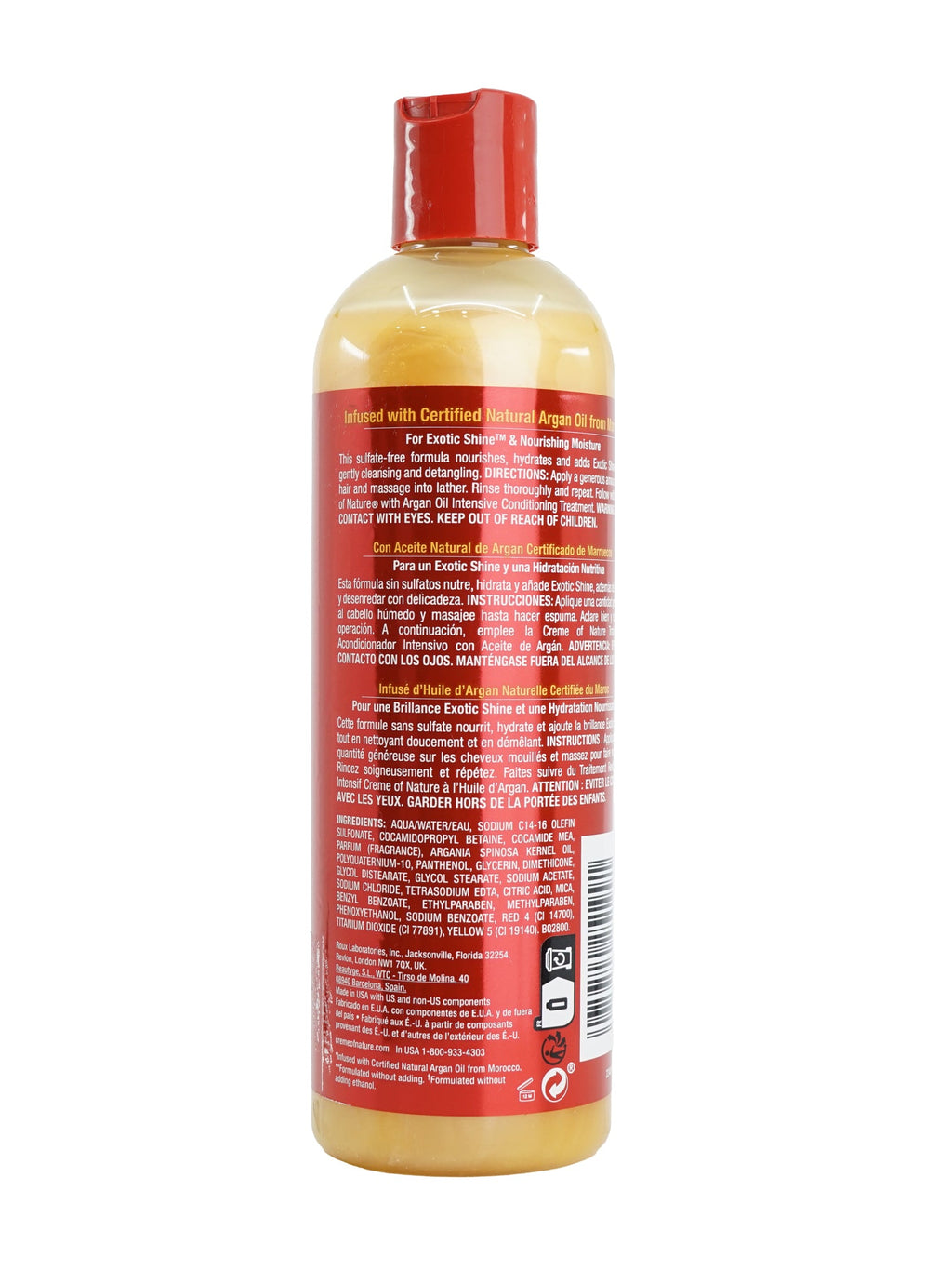 Creme of Nature Argan Oil Moisture Shine Shampoo Dry Hair 12 OZ 2 Pack