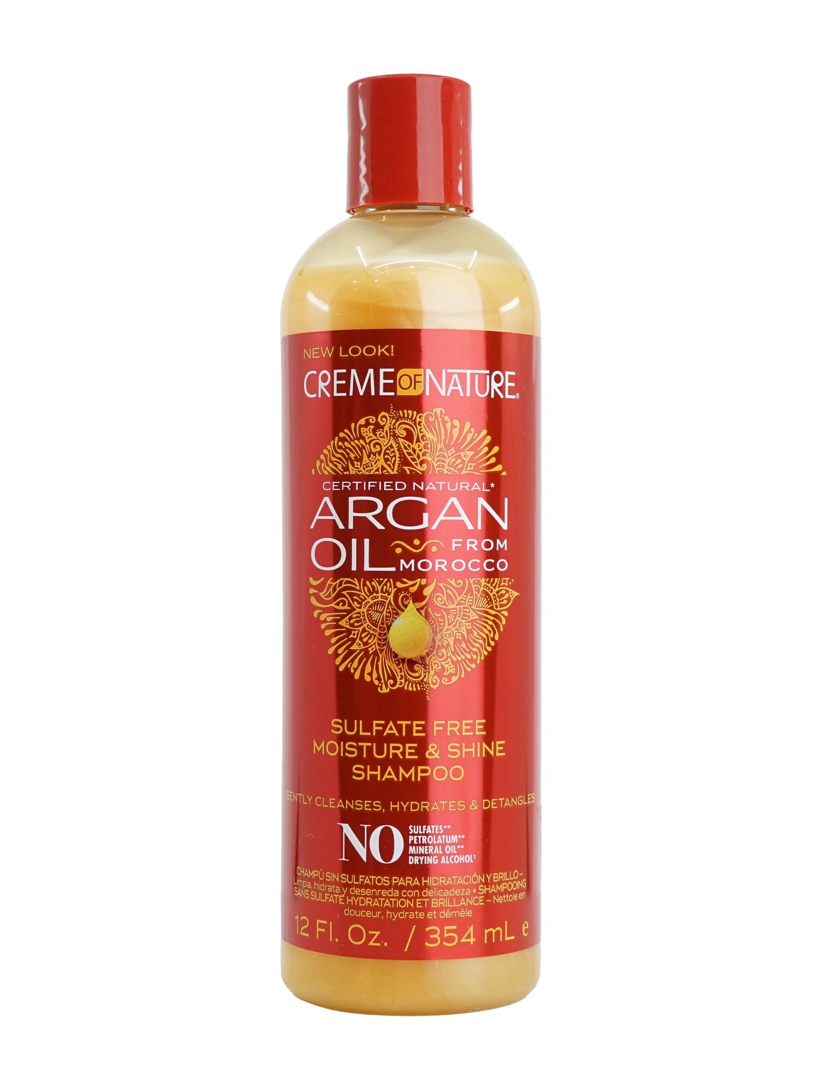 Creme of Nature Argan Oil Moisture Shine Shampoo Dry Hair 12 OZ 4 Pack