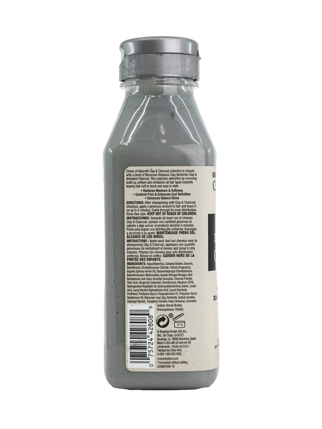 Creme of Nature Clay & Charcoal Soften & Moisture Replenish Conditioner 12 OZ 2 Pack