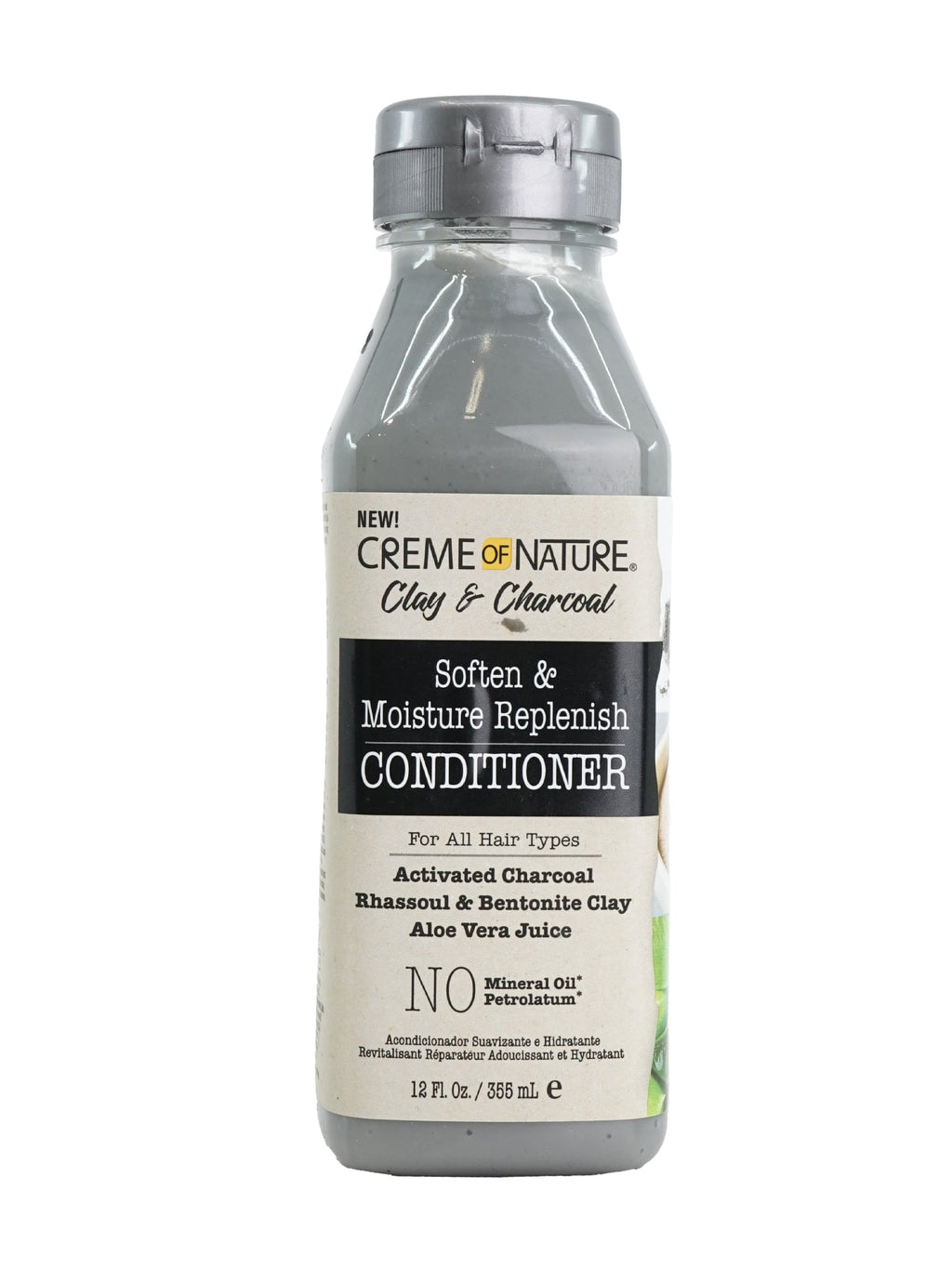 Creme of Nature Clay & Charcoal Soften & Moisture Replenish Conditioner 12 OZ 4 Pack