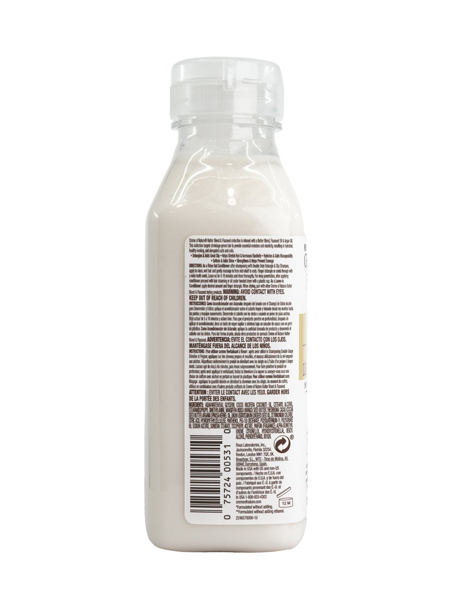 Creme of Nature Butter & Flaxseed Double Duty Detangle & Slip Conditioner 12 OZ 2 Pack