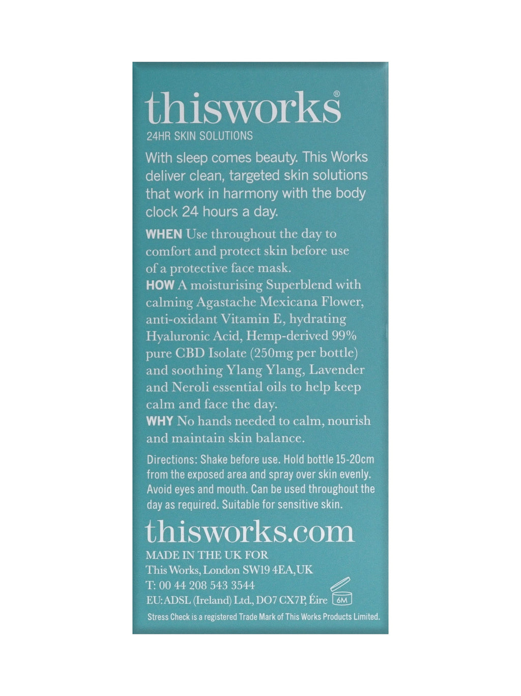 ThisWorks Stress Check CBD Face Shield Mist 1.7 OZ 4 Pack