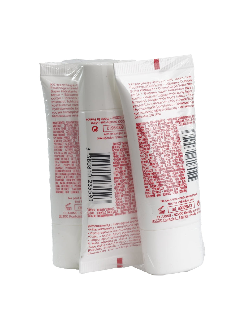 Clarins Moisture Rich Body Lotion Dry Skin 0.9 OZ Set of 3