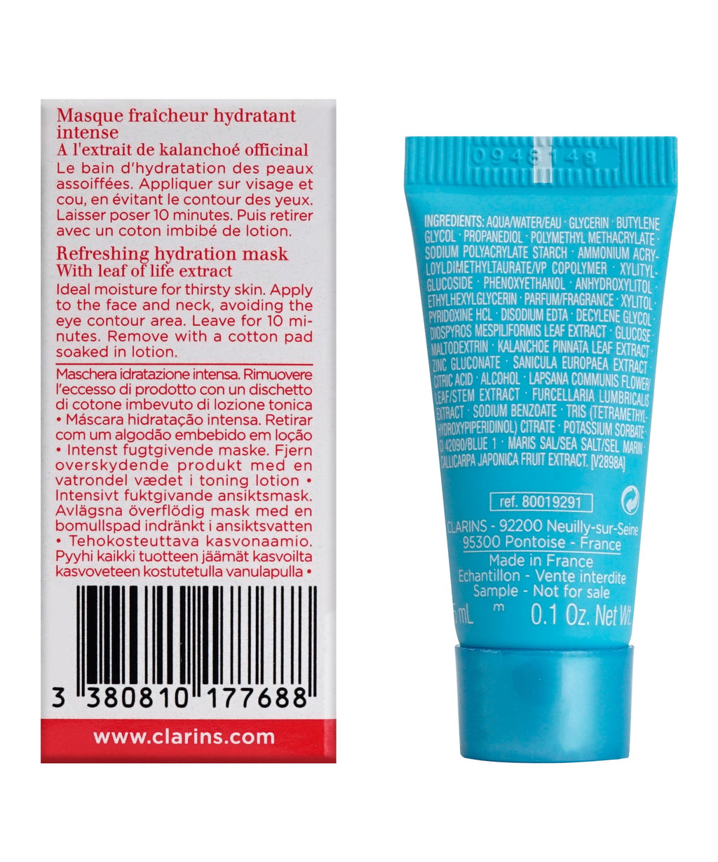 Clarins SOS Hydra Refreshing Hydration Mask 0.1 OZ Set of 2