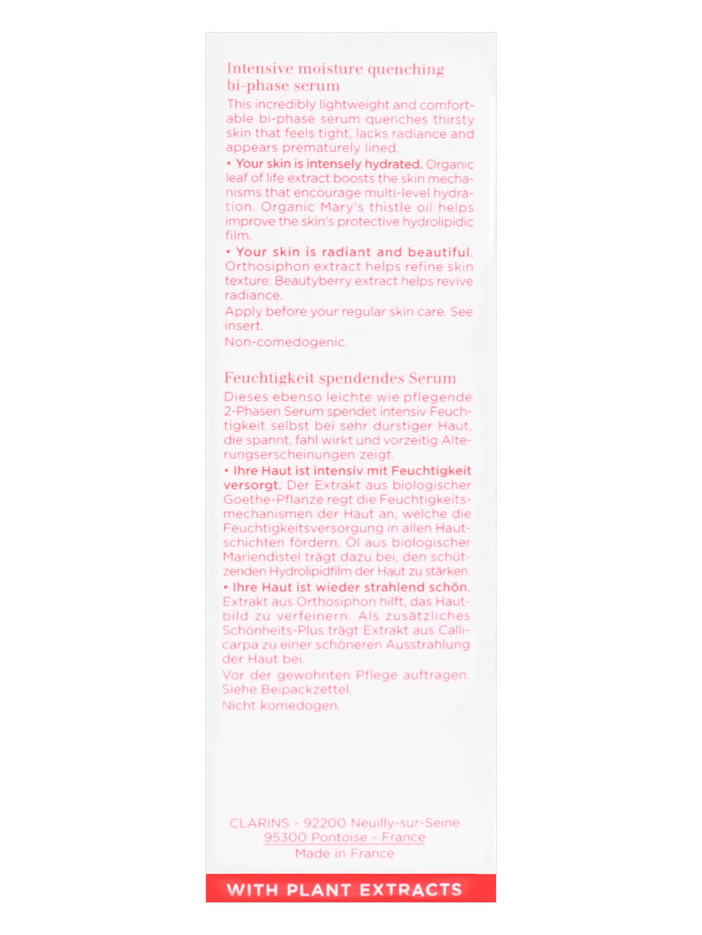 Clarins Hydra Essentiel Intensive Moisture Quenching Bi Phase Serum 1 OZ