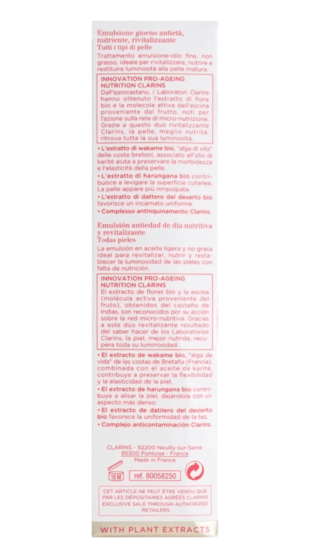 Clarins Nutri Lumiere Nourishing, Revitalizing Day Emulsion 1.6 OZ