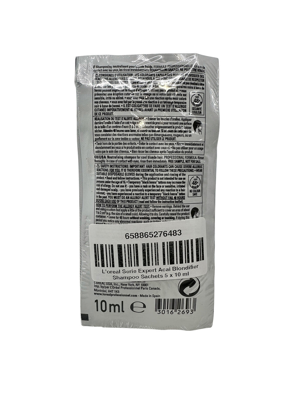 L'Oreal Serie Expert Acai Blondifier Shampoo Sachets 5 x 10 ml