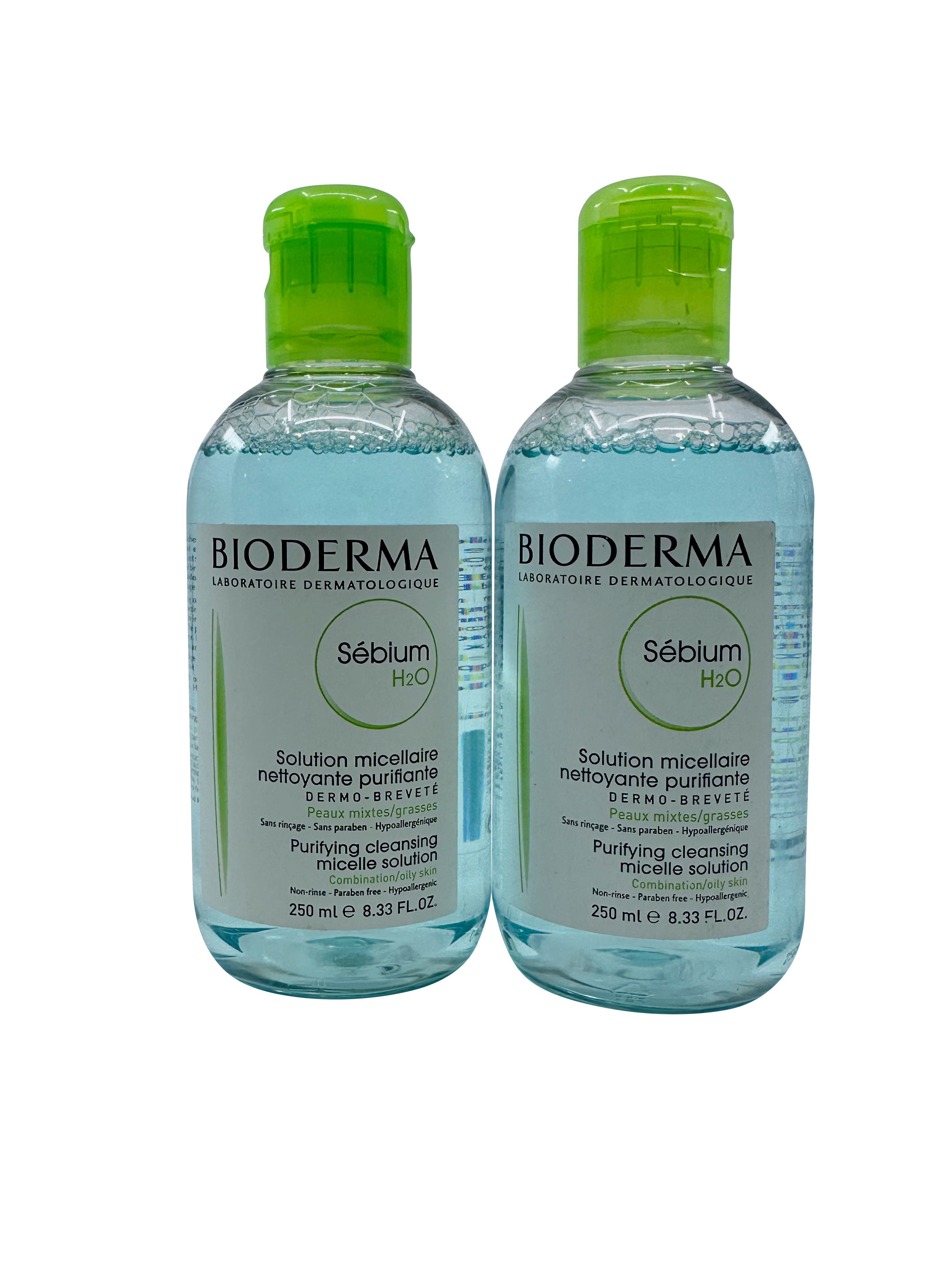 Bioderma Sebium H2O Purifying Micellar Solution Combo & Oily 8.33 OZ Set of 2