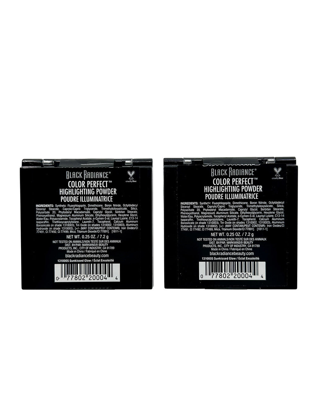 Black Radiance Color Perfect Highlighting Powder Sunkissed Glow 0.25 OZ DUO