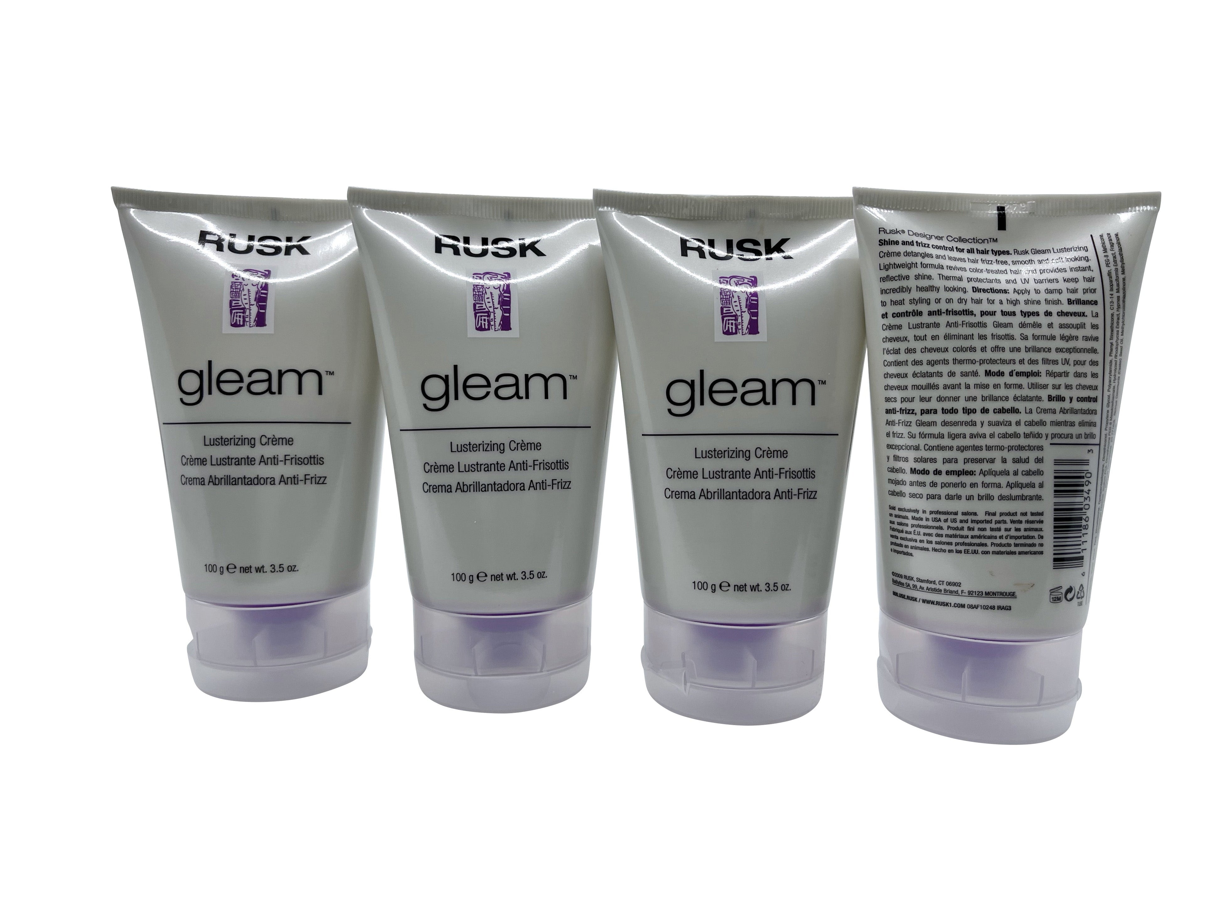Rusk Gleam Lusterizing Creme 3.5 OZ Set of 4
