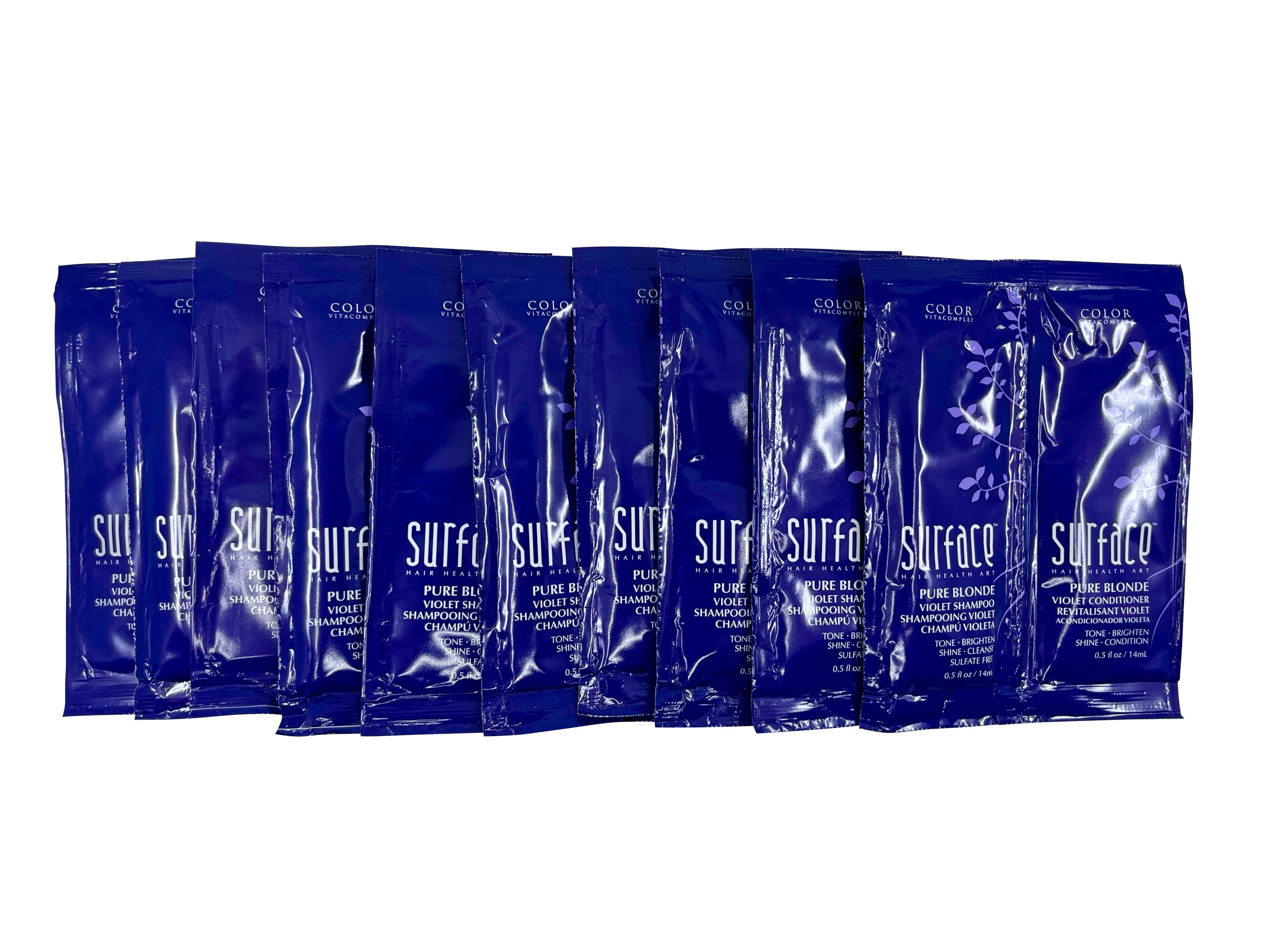 Surface Hair Health Art Pure Blonde Shampoo & Conditioner Sachets 0.5 OZ x 10