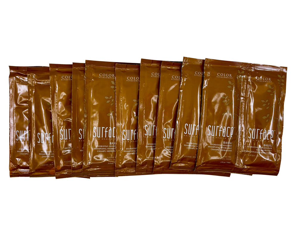 Surface Hair Health Bassu Hydrating Shampoo & Conditioner Sachets 0.5 OZ x 10