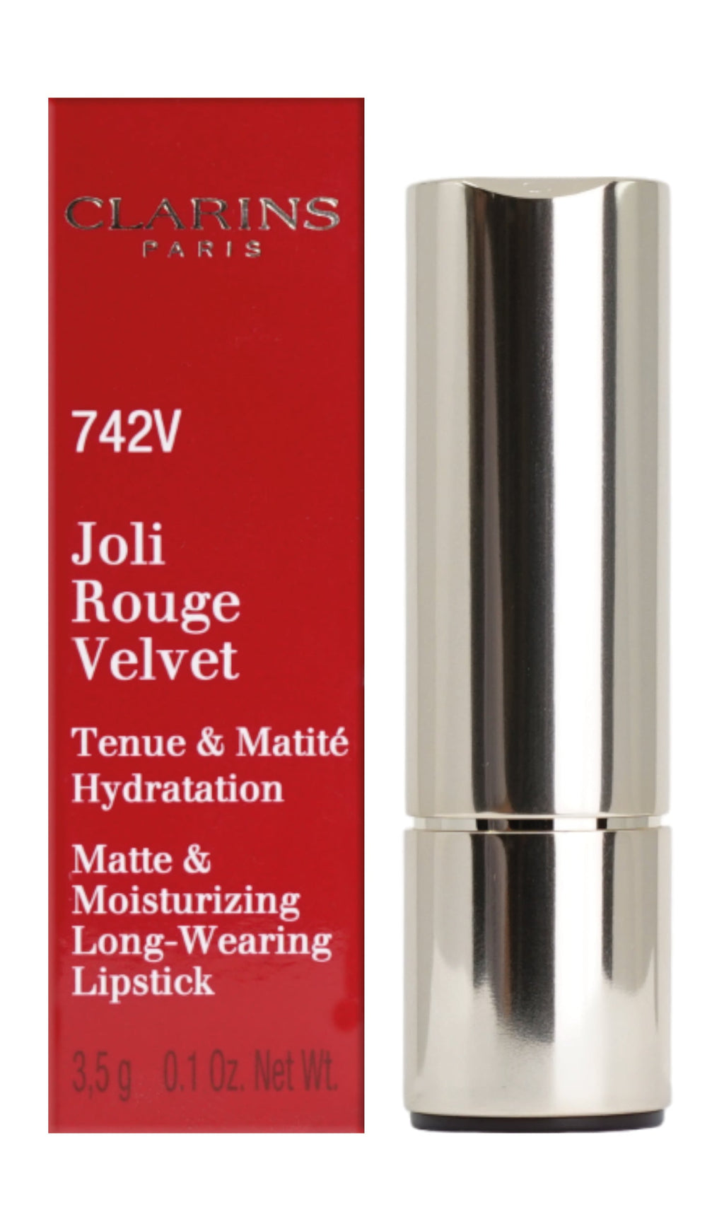 Clarins Joli Rouge Velvet 711V Papaya Longwear Matte Lipstick 0.1 OZ