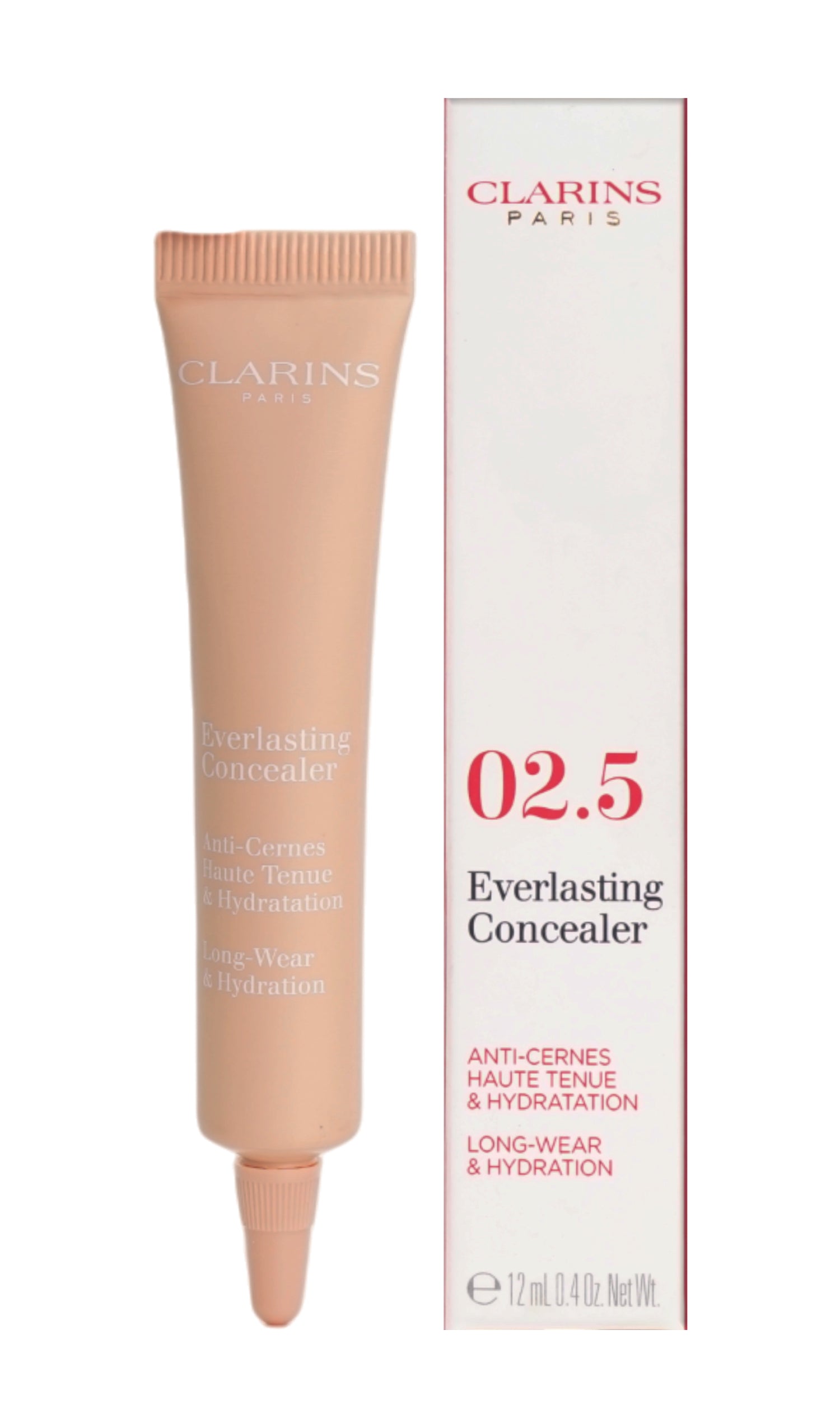 Clarins Everlasting Concealer Long Wear & Hydrating 03 Medium Deep 0.4 OZ