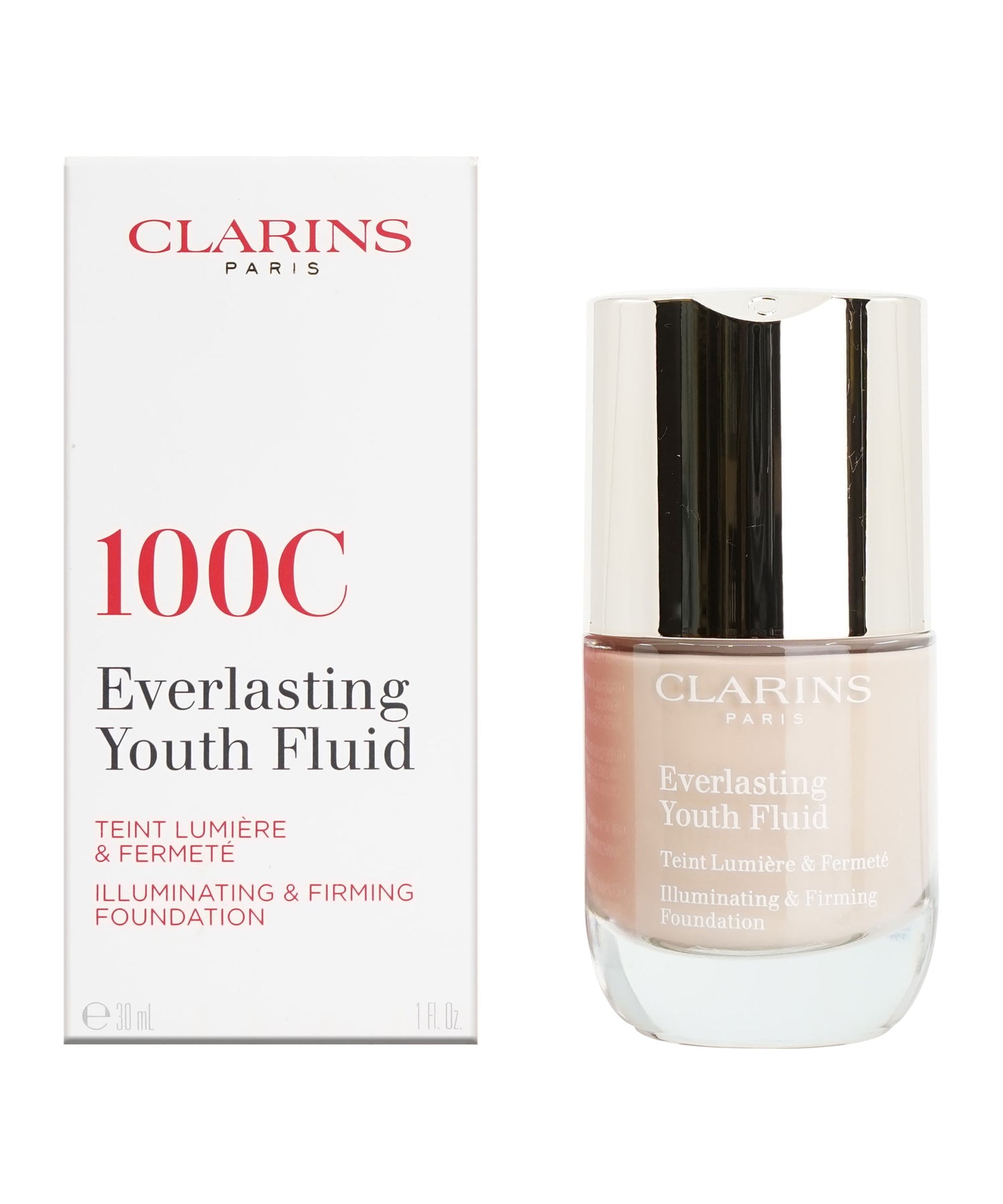 Clarins Everlasting Youth Fluid Illuminating & Firming Foundation 113C 1 OZ