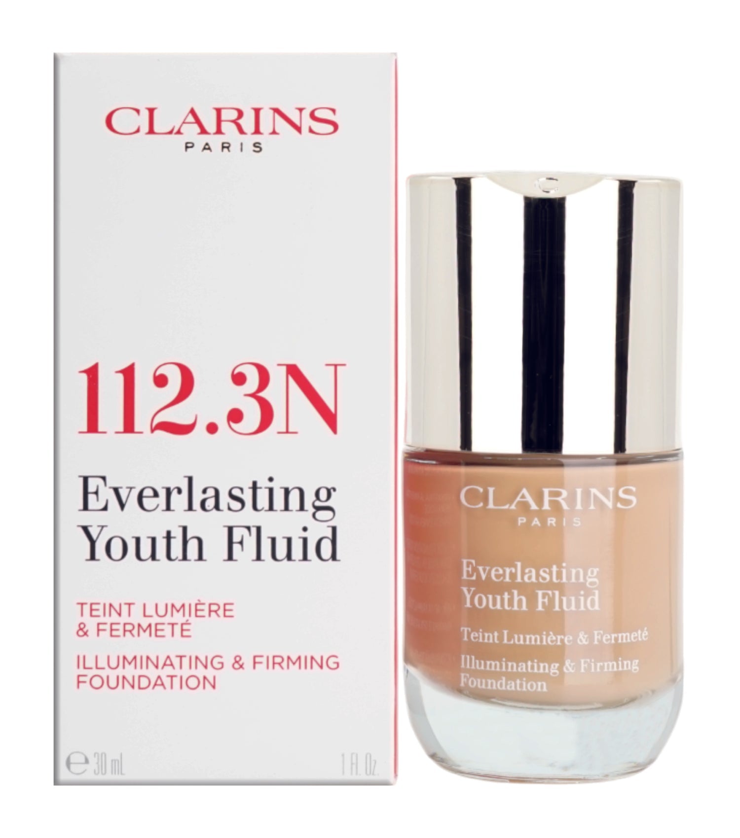 Clarins Everlasting Youth Fluid Illuminating & Firming Foundation 117N 1 OZ