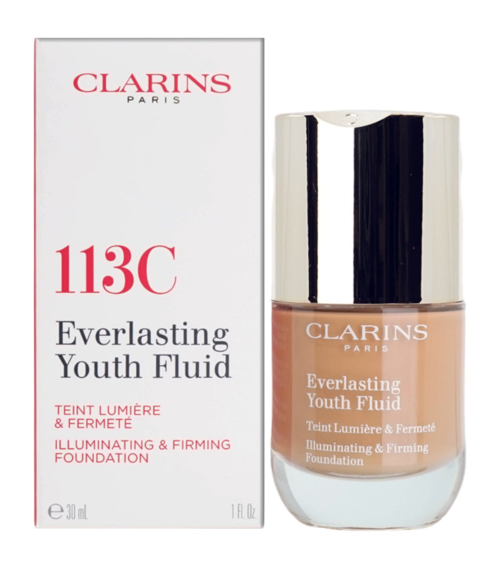Clarins Everlasting Youth Fluid Illuminating & Firming Foundation 118N 1 OZ