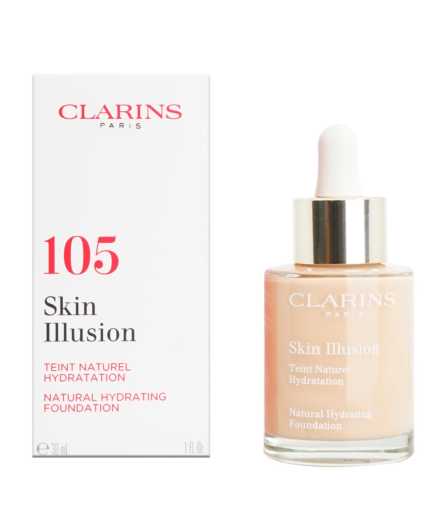 Clarins Skin Illusion Natural Hydrating Foundation 118.5 Chocolate 1 OZ