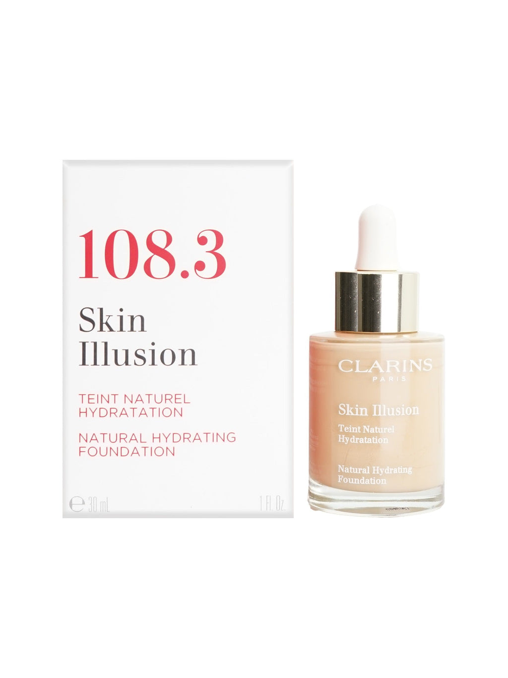 Clarins Skin Illusion Natural Hydrating Foundation 111 Auburn 1 OZ