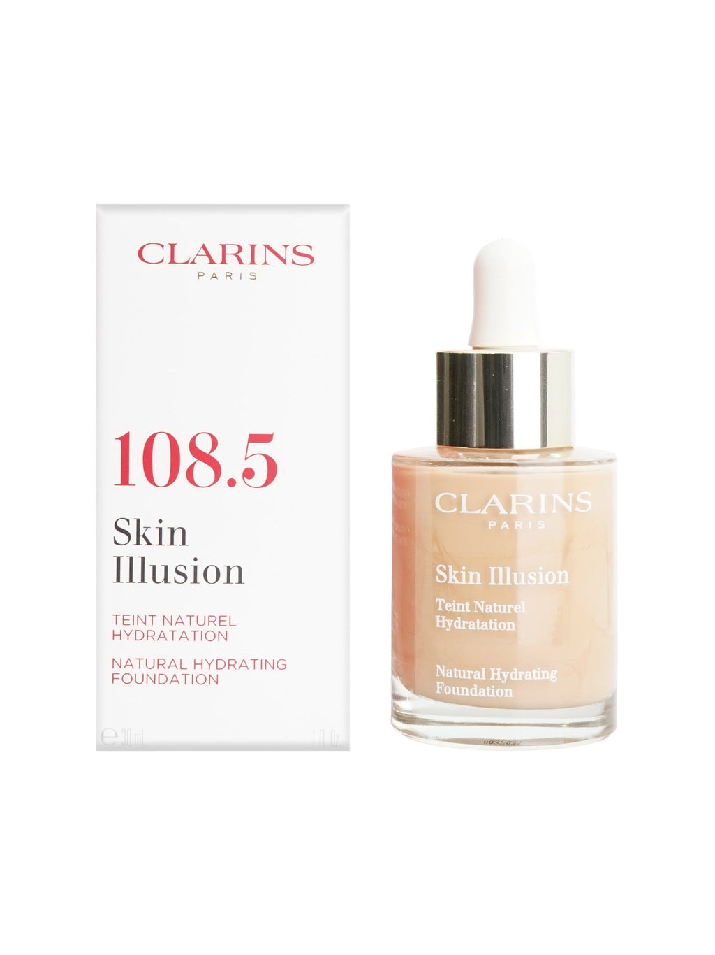 Clarins Skin Illusion Natural Hydrating Foundation 114 Cappuccino 1 OZ