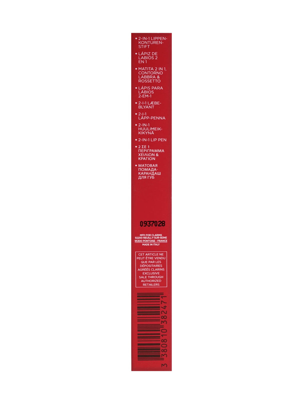 Clarins Joli Rouge Crayon 2 in 1 Define & Fill 742C Joli Rouge 0.02 OZ