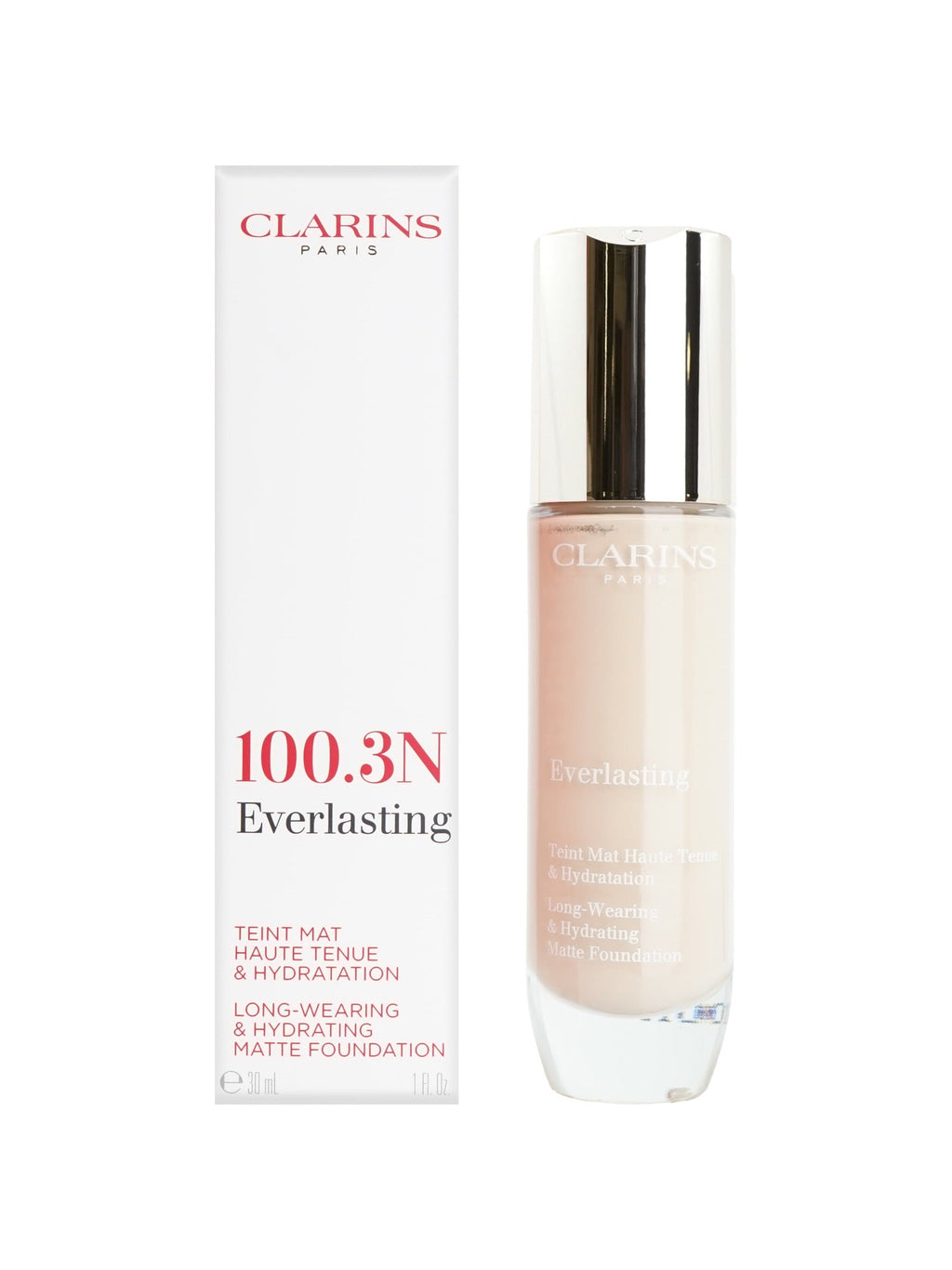 Clarins Everlasting Matte Foundation 100.5W Cream All Skin Types 1 OZ