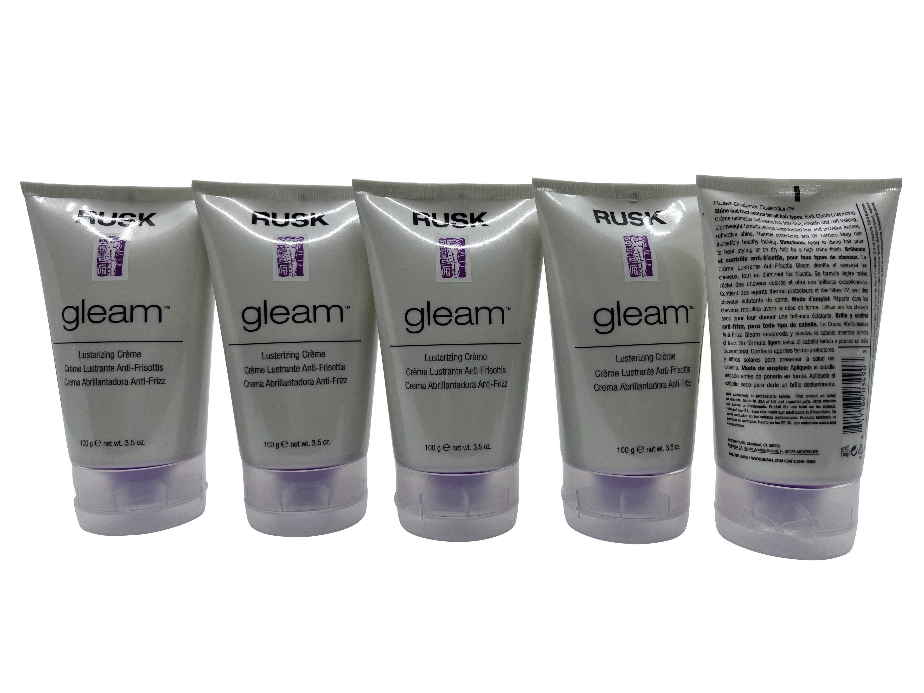 Rusk Gleam Lusterizing Creme 3.5 OZ Set of 5