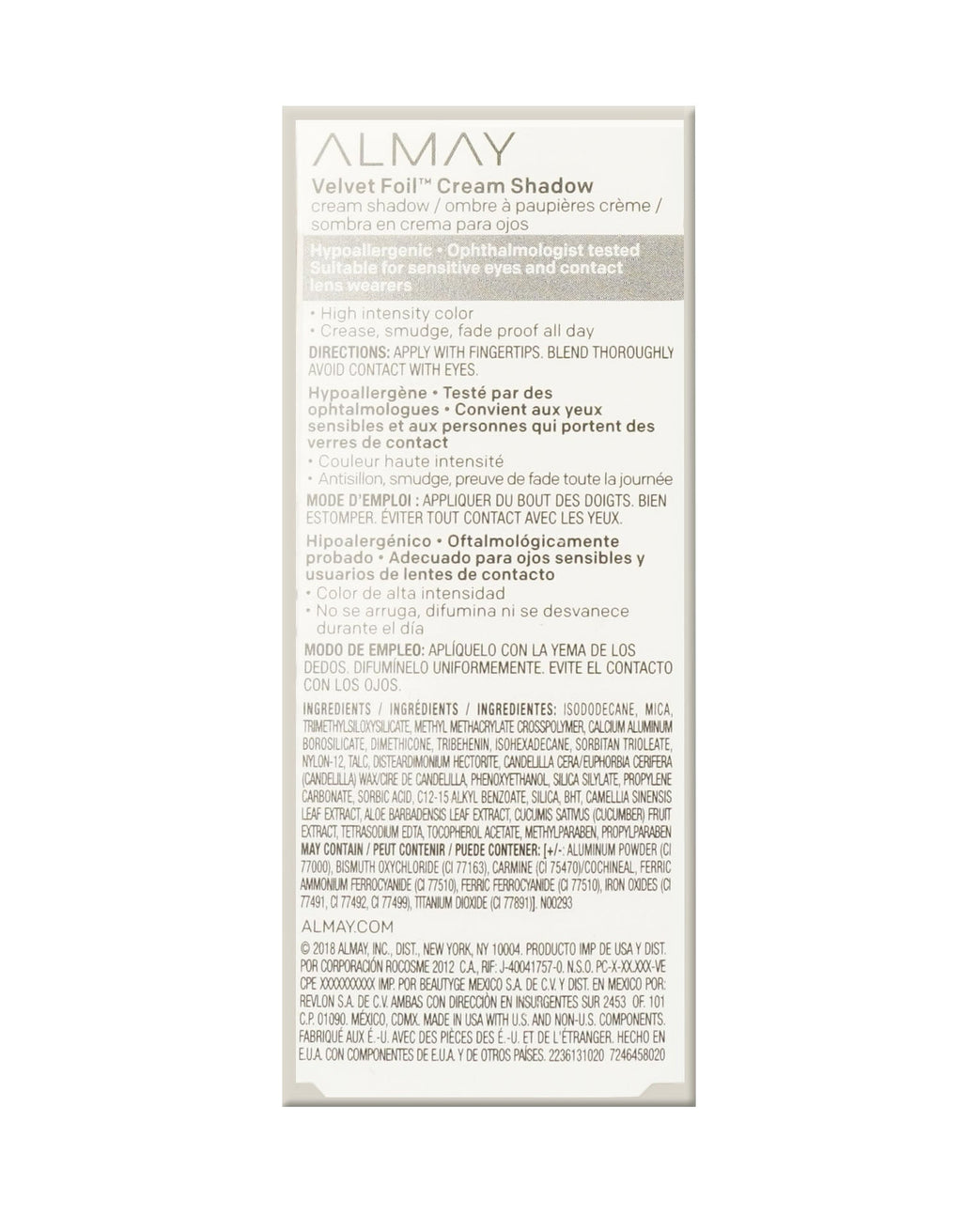 Almay Velvet Foil Cream Shadow 080 Out of the Woods 0.30 OZ