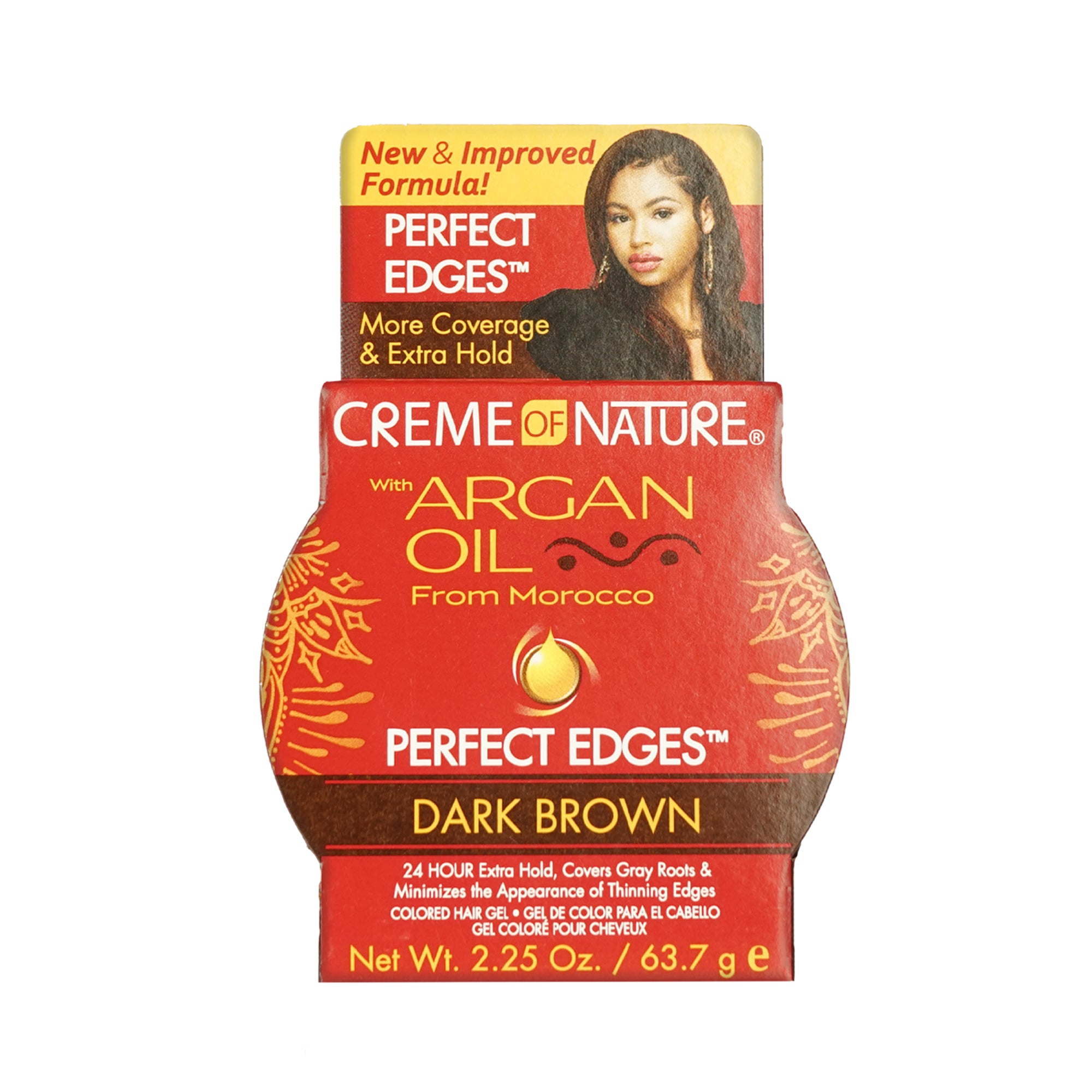 Creme of Nature Argan Oil Perfect Edges Dark Brown 2.25 OZ