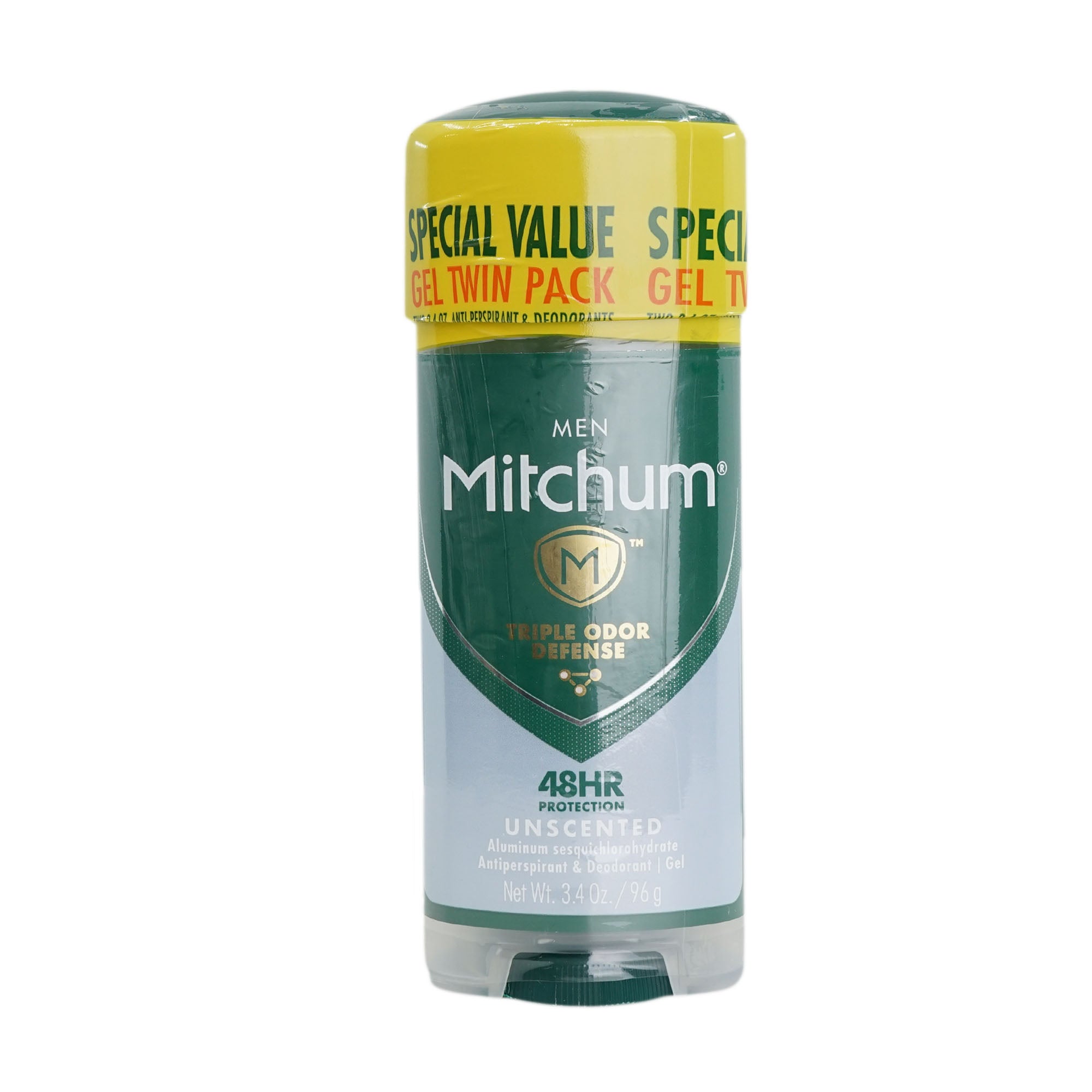 Mitchum Antiperspirant & Deodorant Triple Odor Defense Gel Stick Twin Pack 3.4 OZ