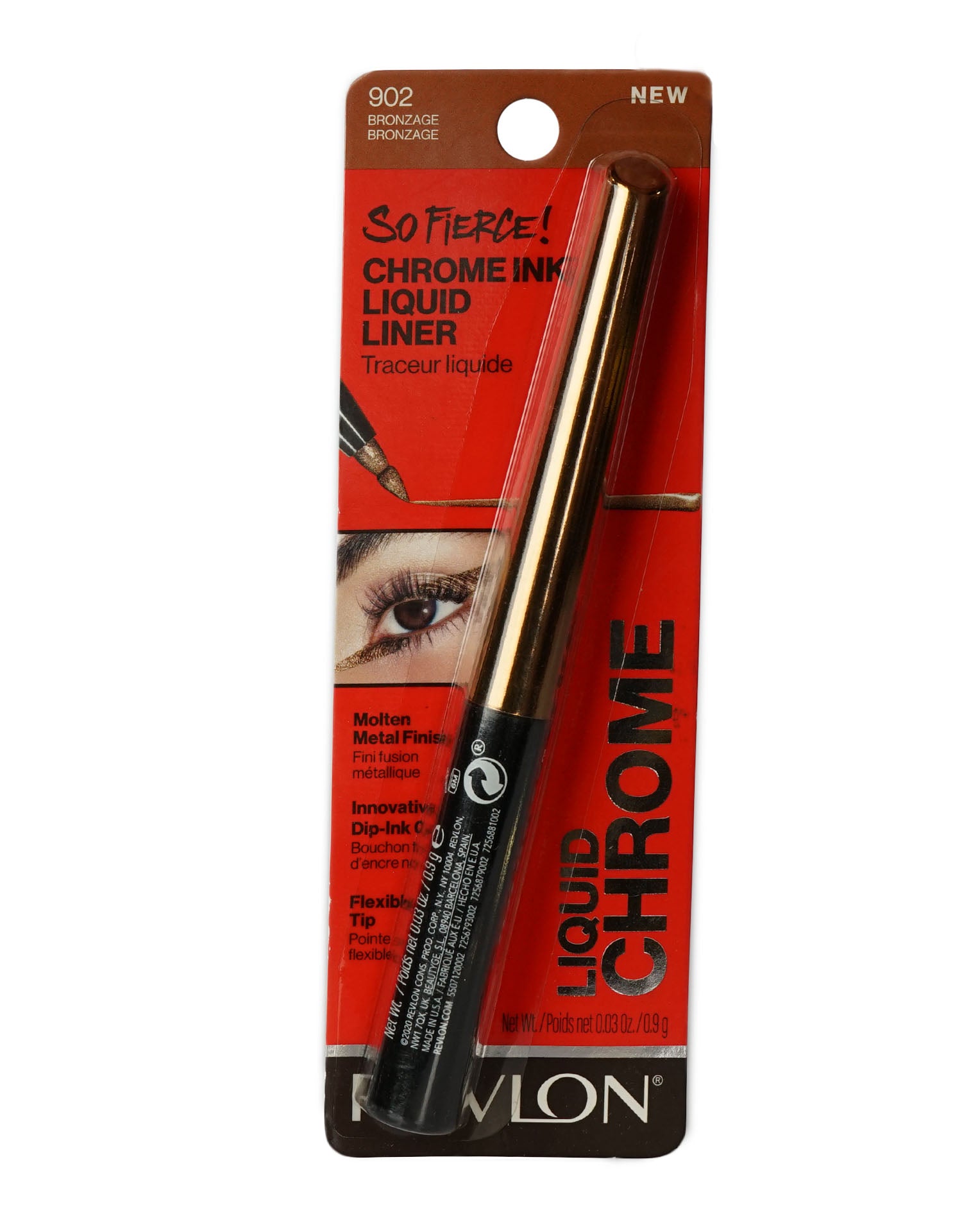 Revlon So Fierce Chrome Ink Liquid Eyeliner 902 Bronzage 0.03 OZ 2 Pack