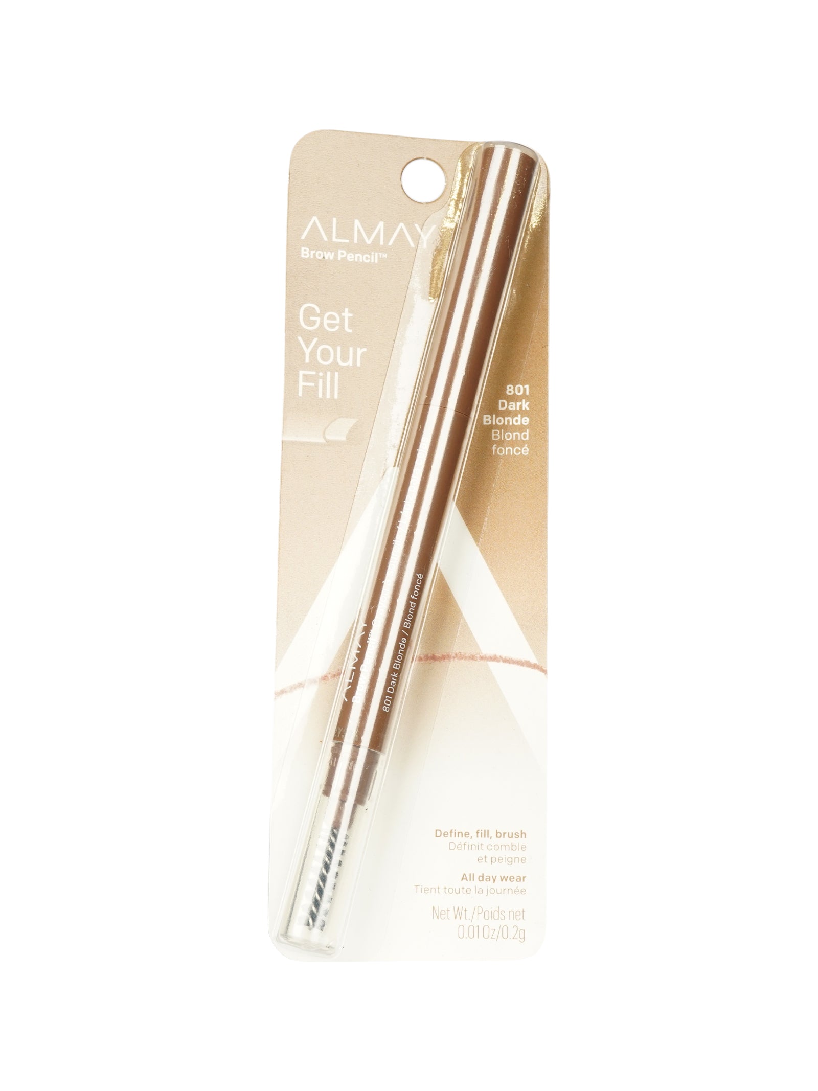 Almay Get Your Fill Brow Pencil 801 Dark Blonde 0.01 OZ 2 Pack