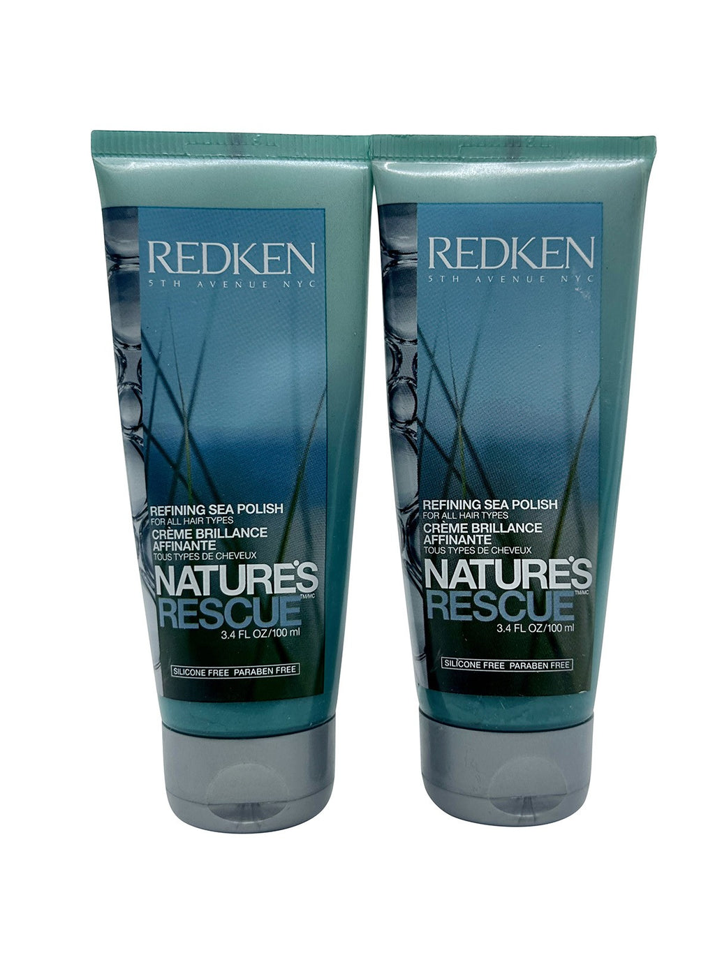 Redken Natures Rescue Refining Sea Polish 3.4 OZ All Hair Types Set of 2