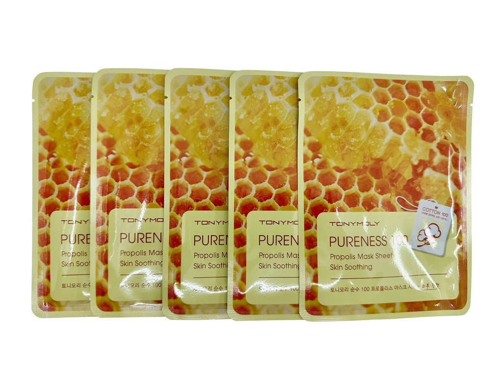 TonyMoly Pureness 100 Propolis Skin Nourishing Mask Sheet Set of 5