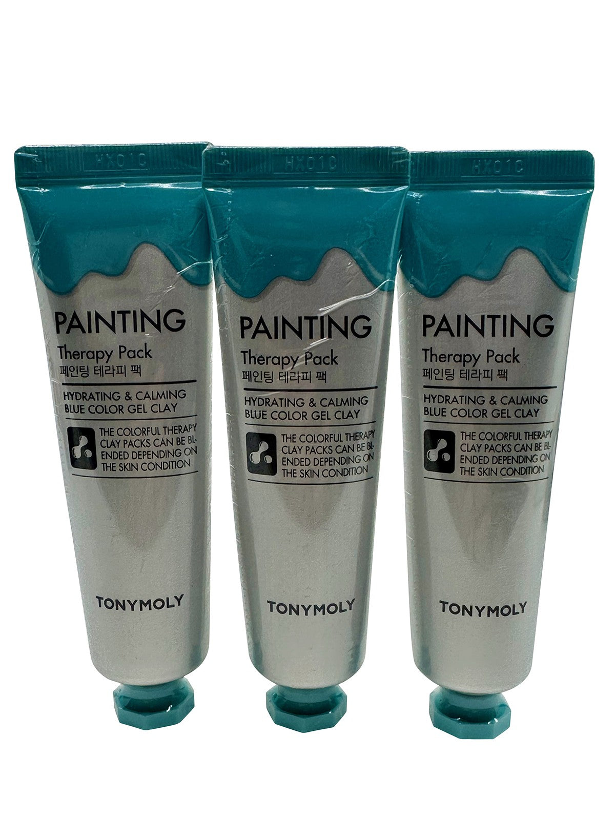 TonyMoly Painting Therapy Pack Blue Gel Clay Hydrating & Calming 1 OZ Set of 3