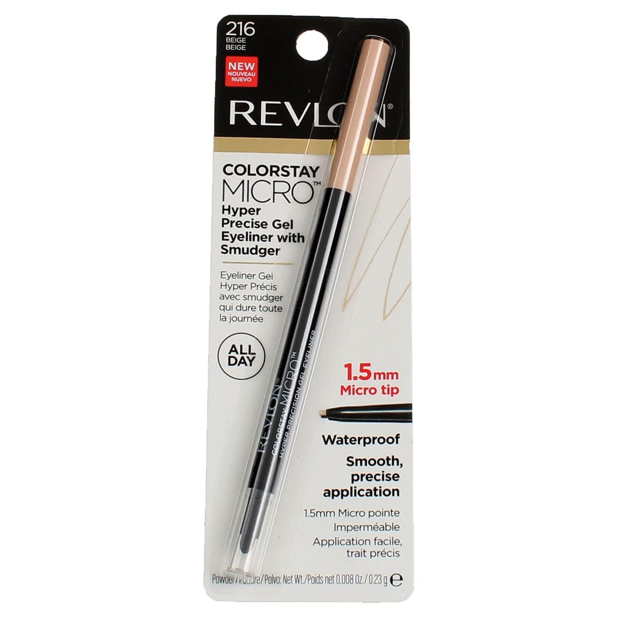 Revlon Colorstay Micro Hyper Precise Gel Eyeliner 216 Beige 0.008 OZ
