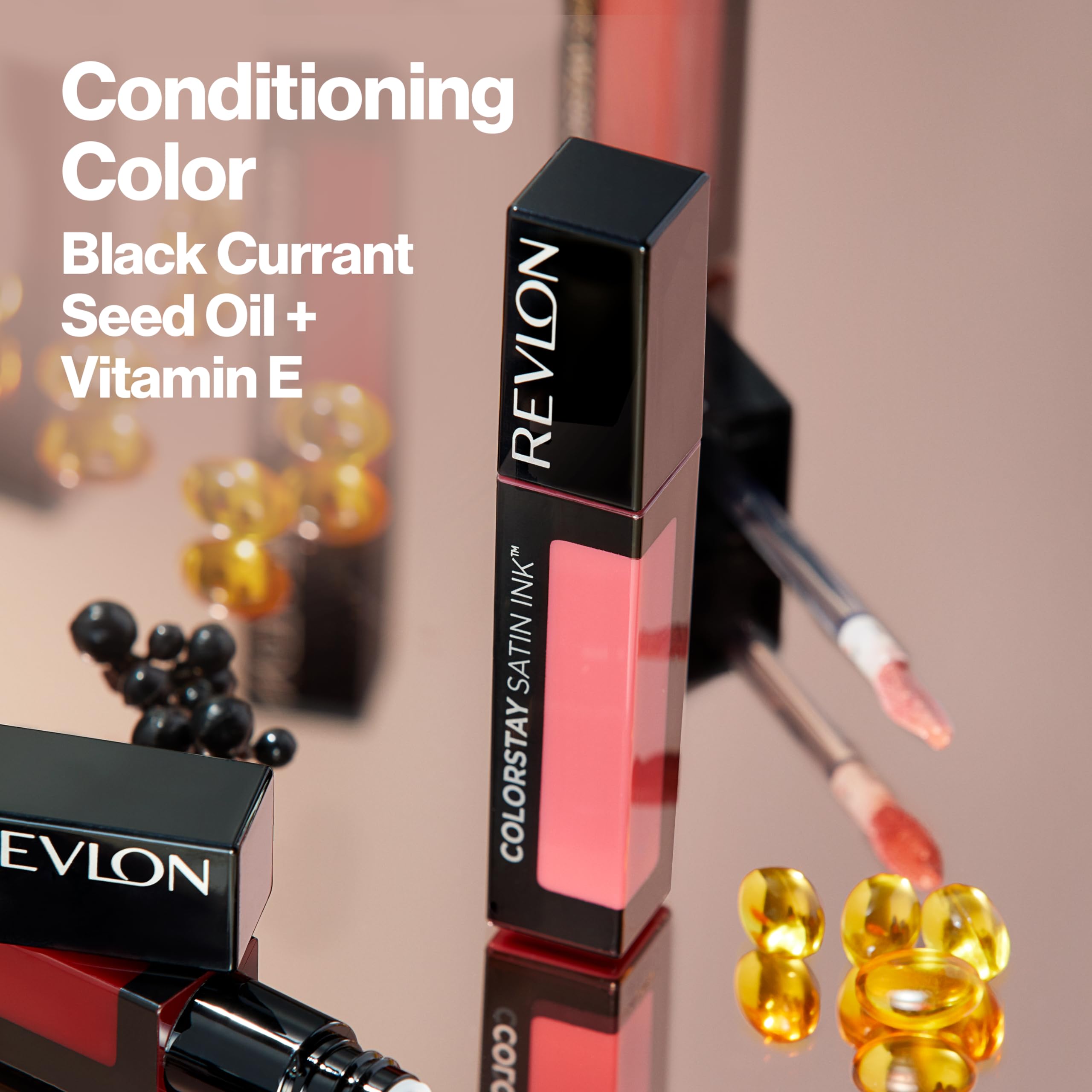 Revlon ColorStay Satin Ink Liquid Lipstick, Longwear Rich Lip Colors, Formulated with Black Currant Seed Oil, 002 Wild Ride, 0.17 fl oz