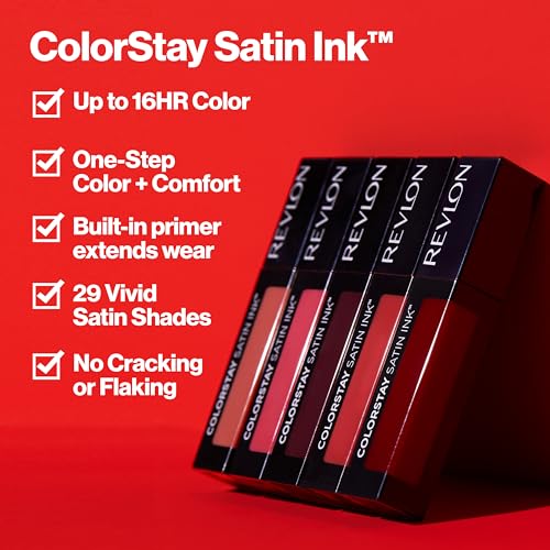 Revlon ColorStay Satin Ink Liquid Lipstick, 011 Own It, 0.17 fl oz