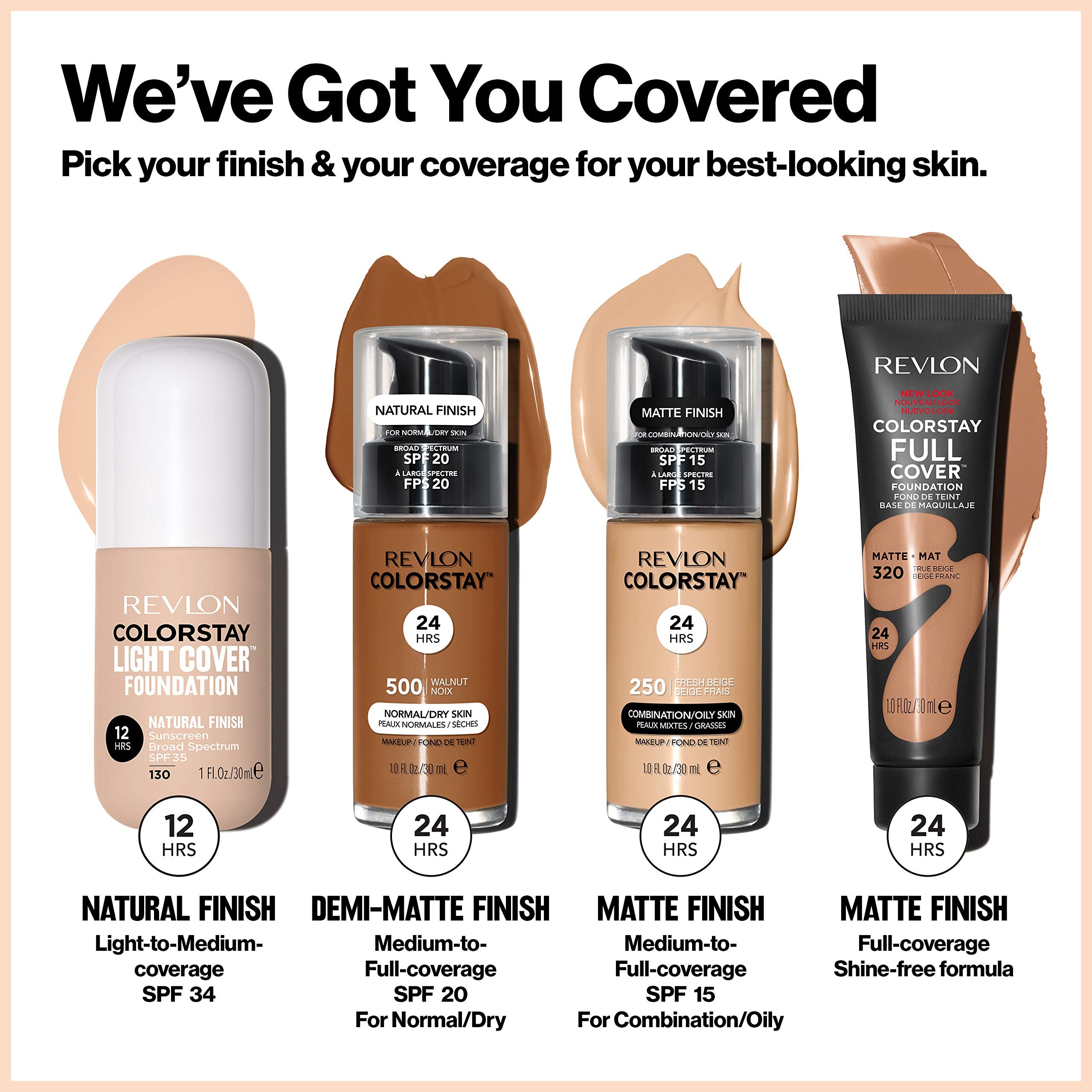 Revlon ColorStay Light Cover Liquid Foundation, 110 Ivory, 1 fl. oz.