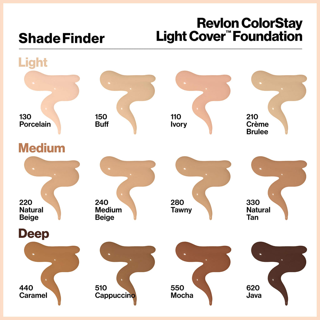 Revlon ColorStay Light Cover Liquid Foundation, SPF 35, 510 Cappuccino, 1 fl. oz.