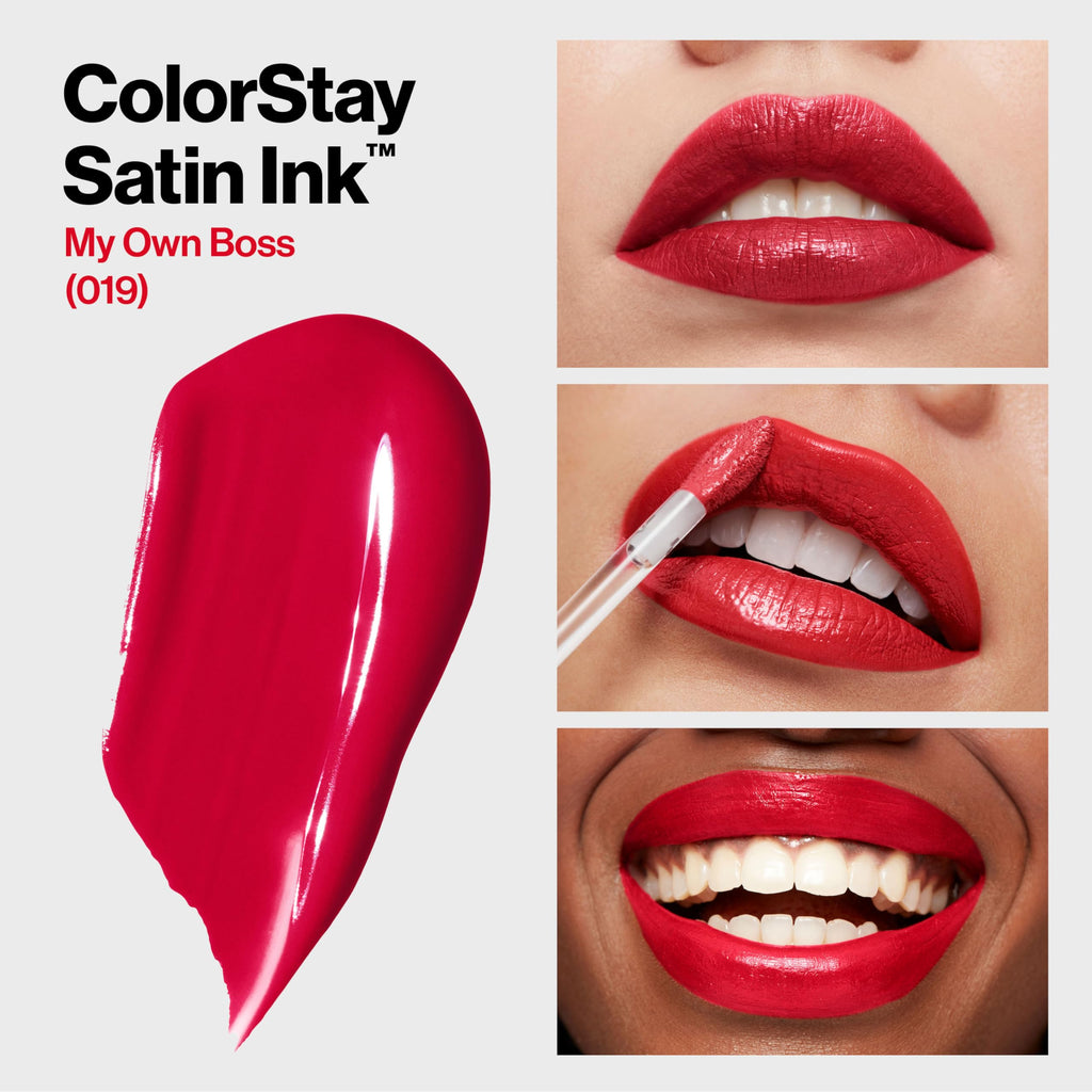 Revlon ColorStay Satin Ink Liquid Lipstick, 019 My Own Boss, 0.17 fl oz