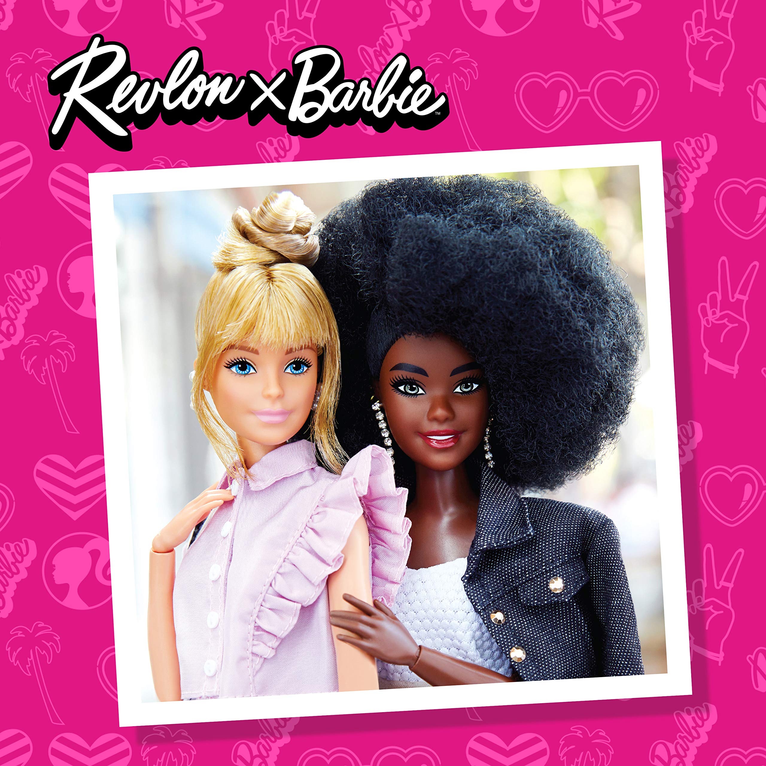 Revlon x Barbie Slant Tip Tweezer, Stainless Steel Hair Removal Makeup Tool