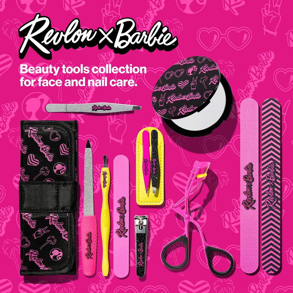 Revlon x Barbie Slant Tip Tweezer, Stainless Steel Hair Removal Makeup Tool