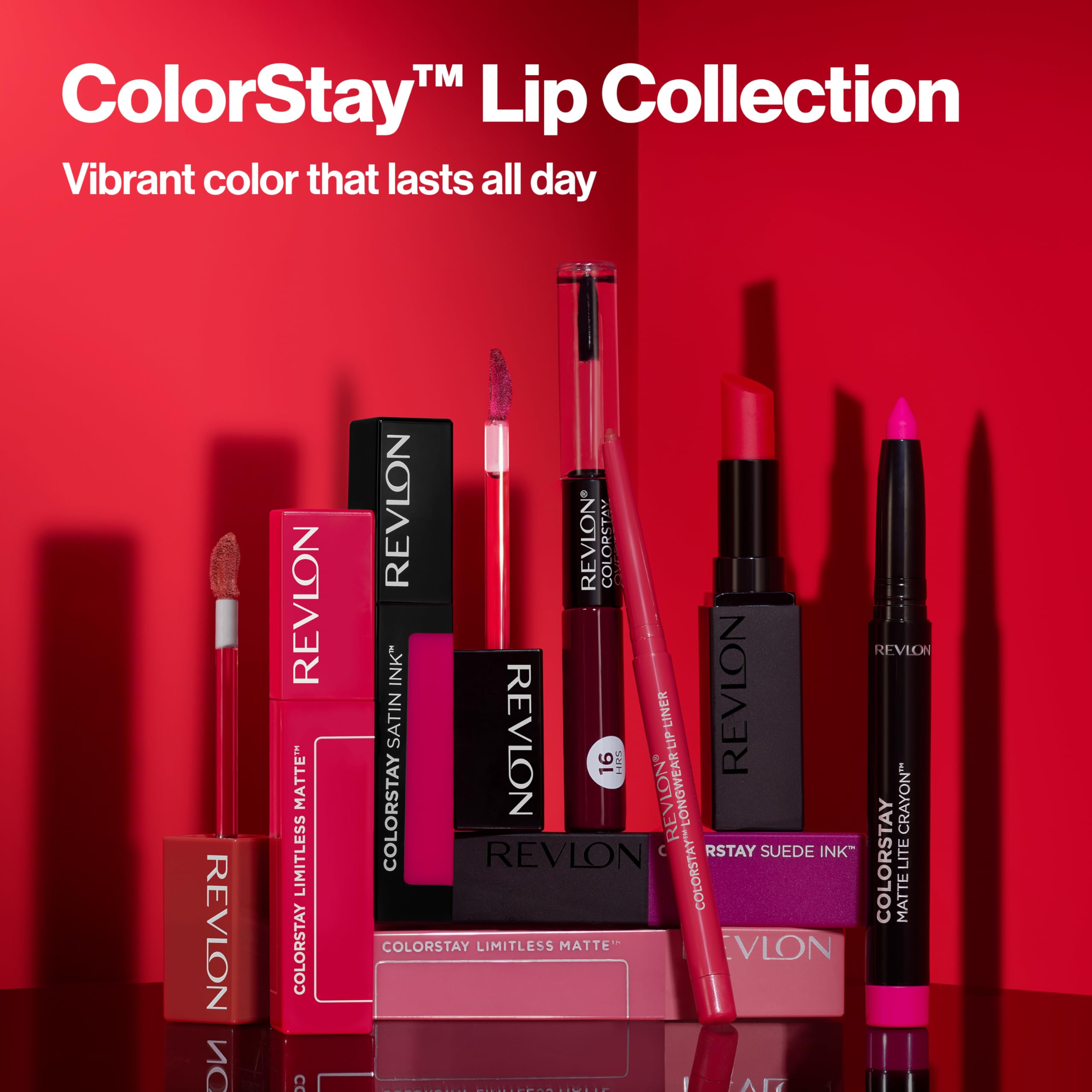 Revlon Liquid Lipstick with Clear Lip Gloss, ColorStay Overtime Lipcolor, Dual Ended with Vitamin E, 500 Limitless Black Cherry, 0.07 Fl Oz