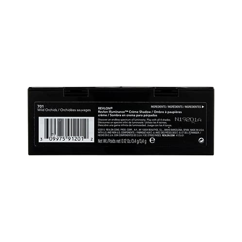 Revlon Crème Eyeshadow Palette, Illuminance Eye Makeup with Crease- Resistant Ingredients, Creamy Pigmented in Blendable Matte & Shimmer Finishes, 701 Wild Orchids, 0.12 Oz