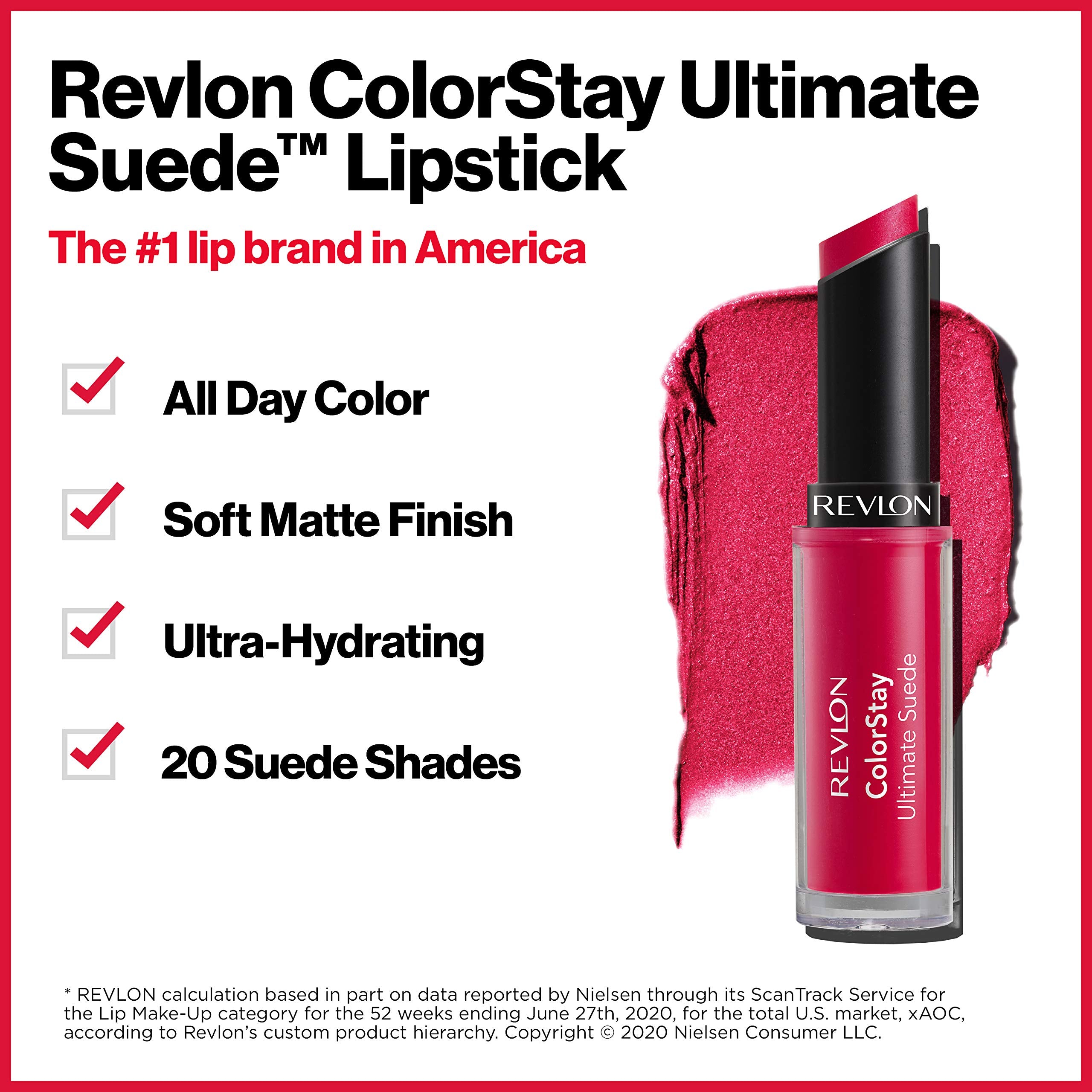 Revlon ColorStay Ultimate Suede Lipstick Longwear Soft, 090 Private Viewing 0.09 O